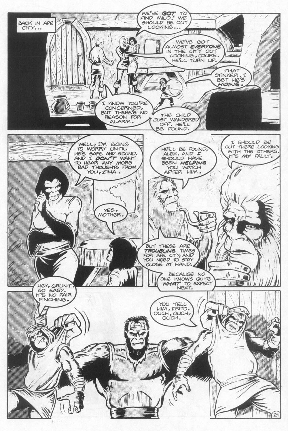Read online Planet of the Apes (1990) comic -  Issue #22 - 23