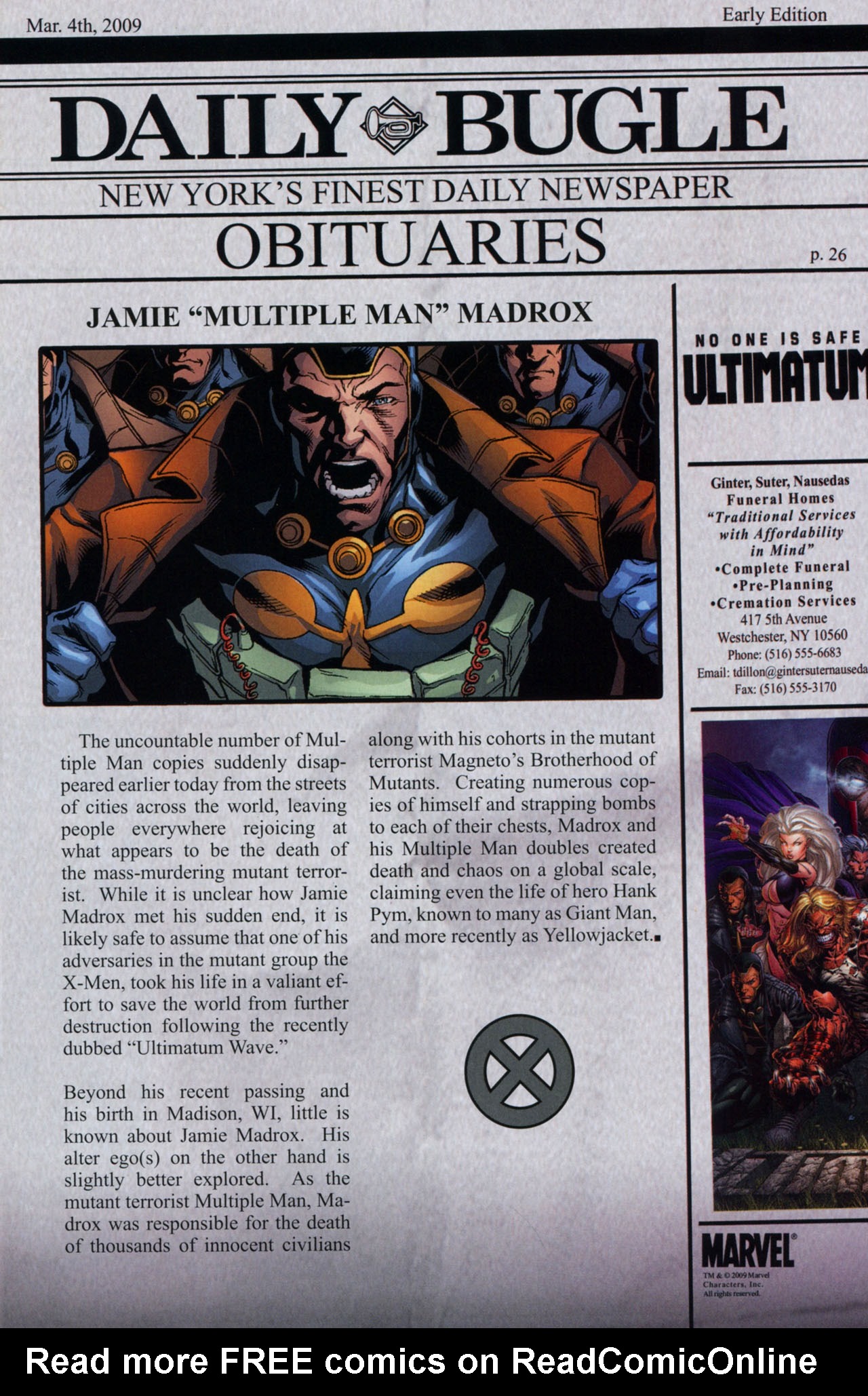 Read online Ultimatum: X-Men Requiem comic -  Issue # Full - 35