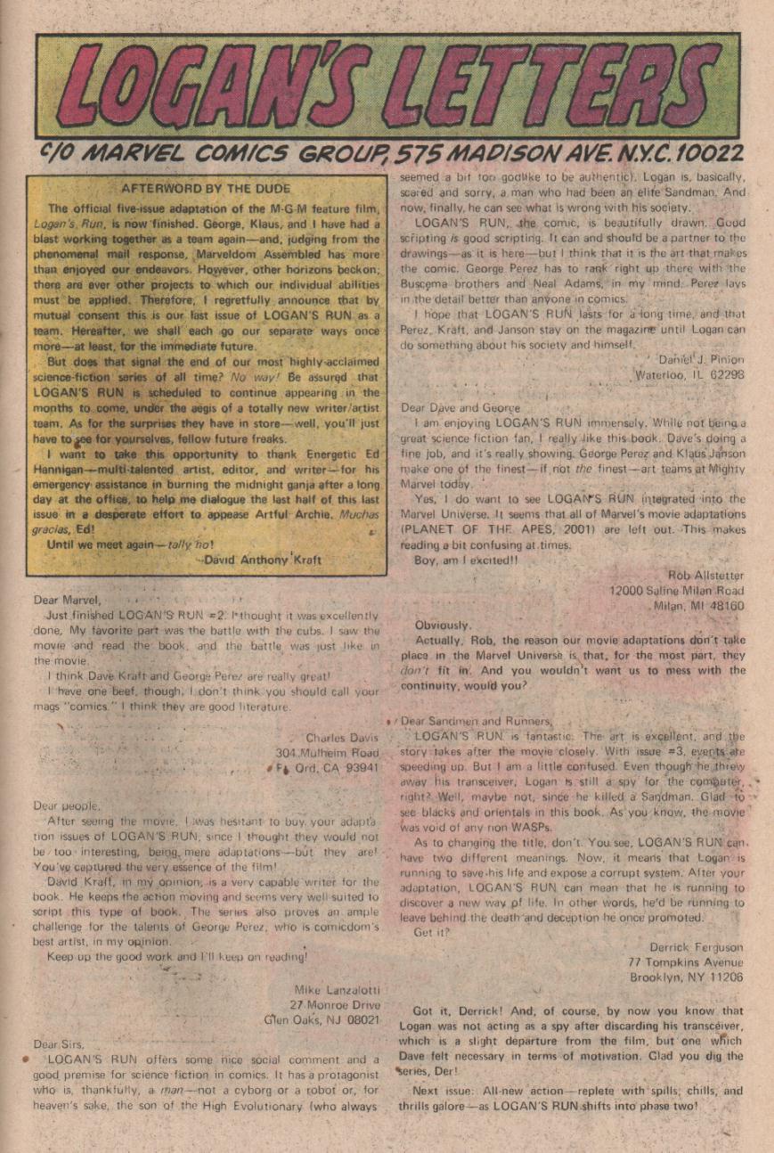 Read online Logan's Run comic -  Issue #5 - 13