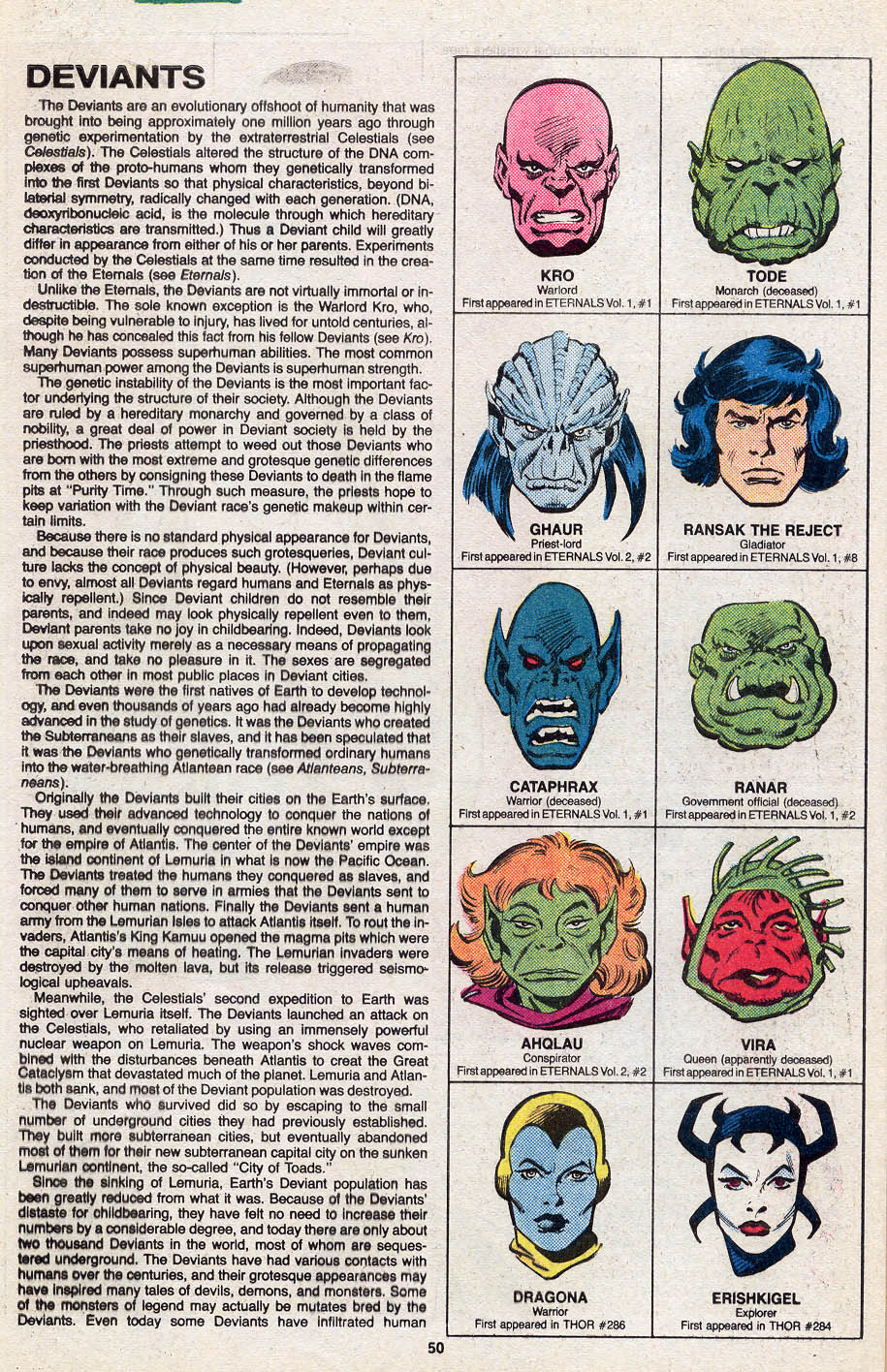 Read online The Official Handbook of the Marvel Universe Deluxe Edition comic -  Issue #3 - 52