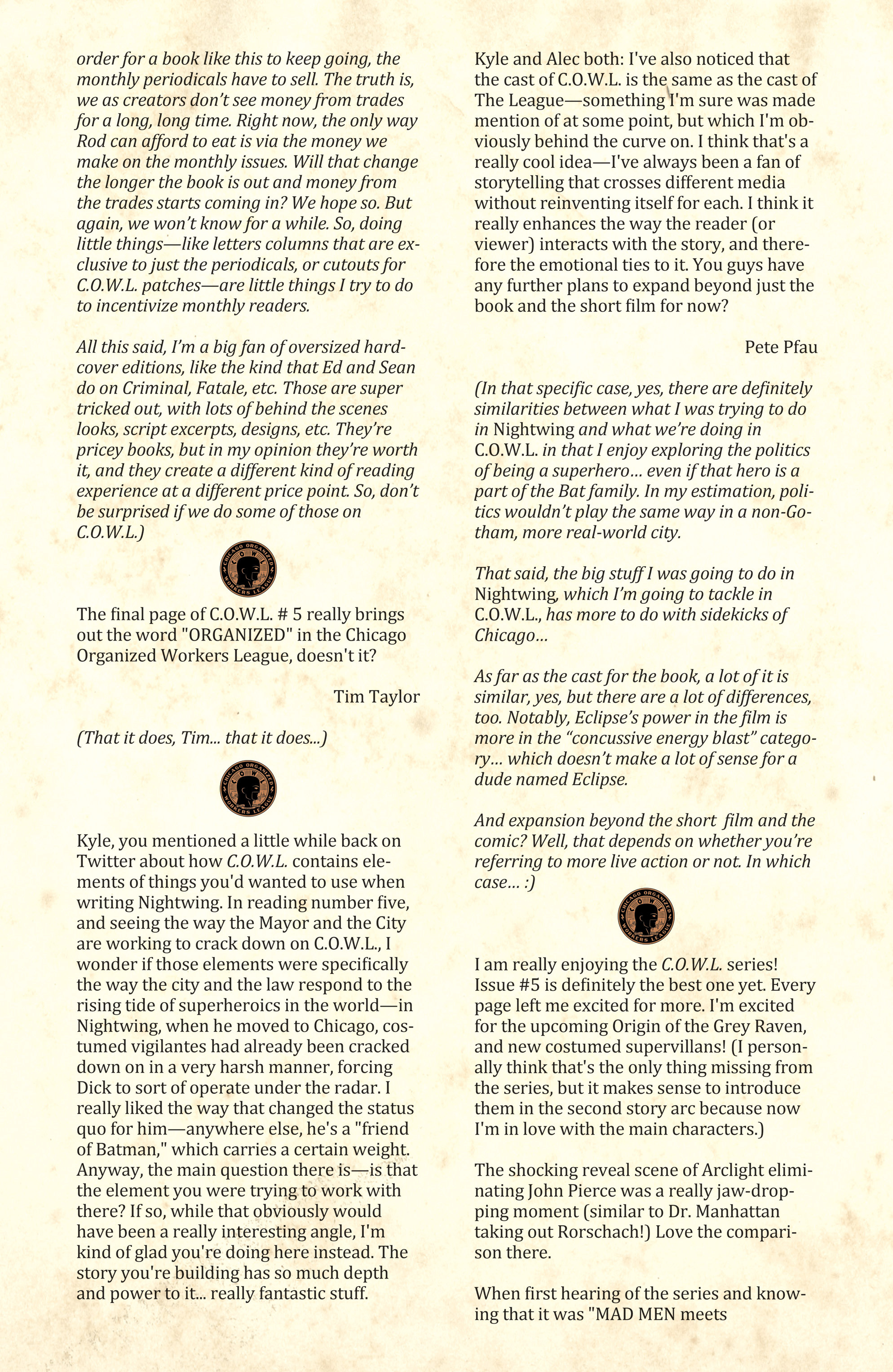 Read online C.O.W.L. comic -  Issue #6 - 29