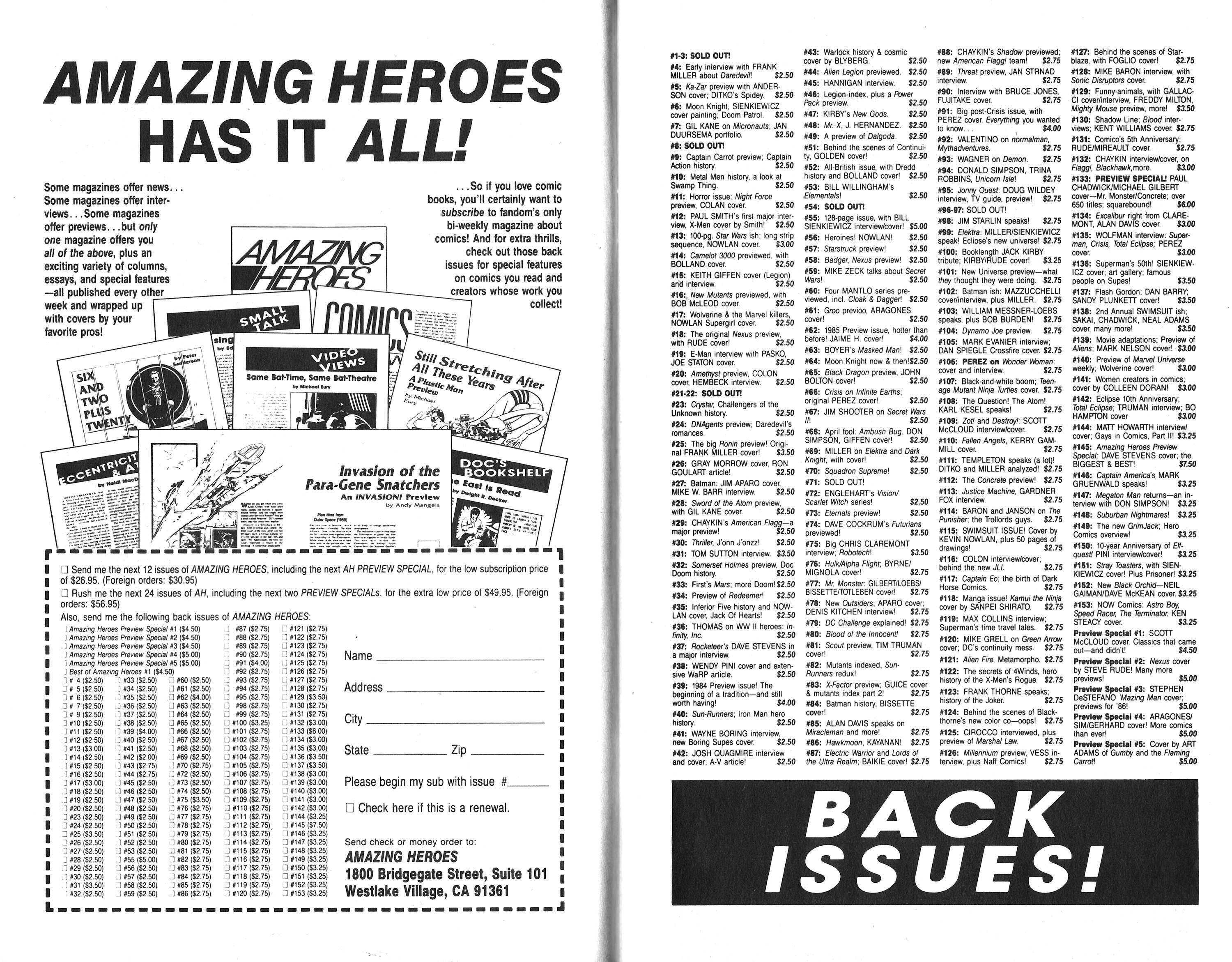 Read online Amazing Heroes comic -  Issue #160 - 7