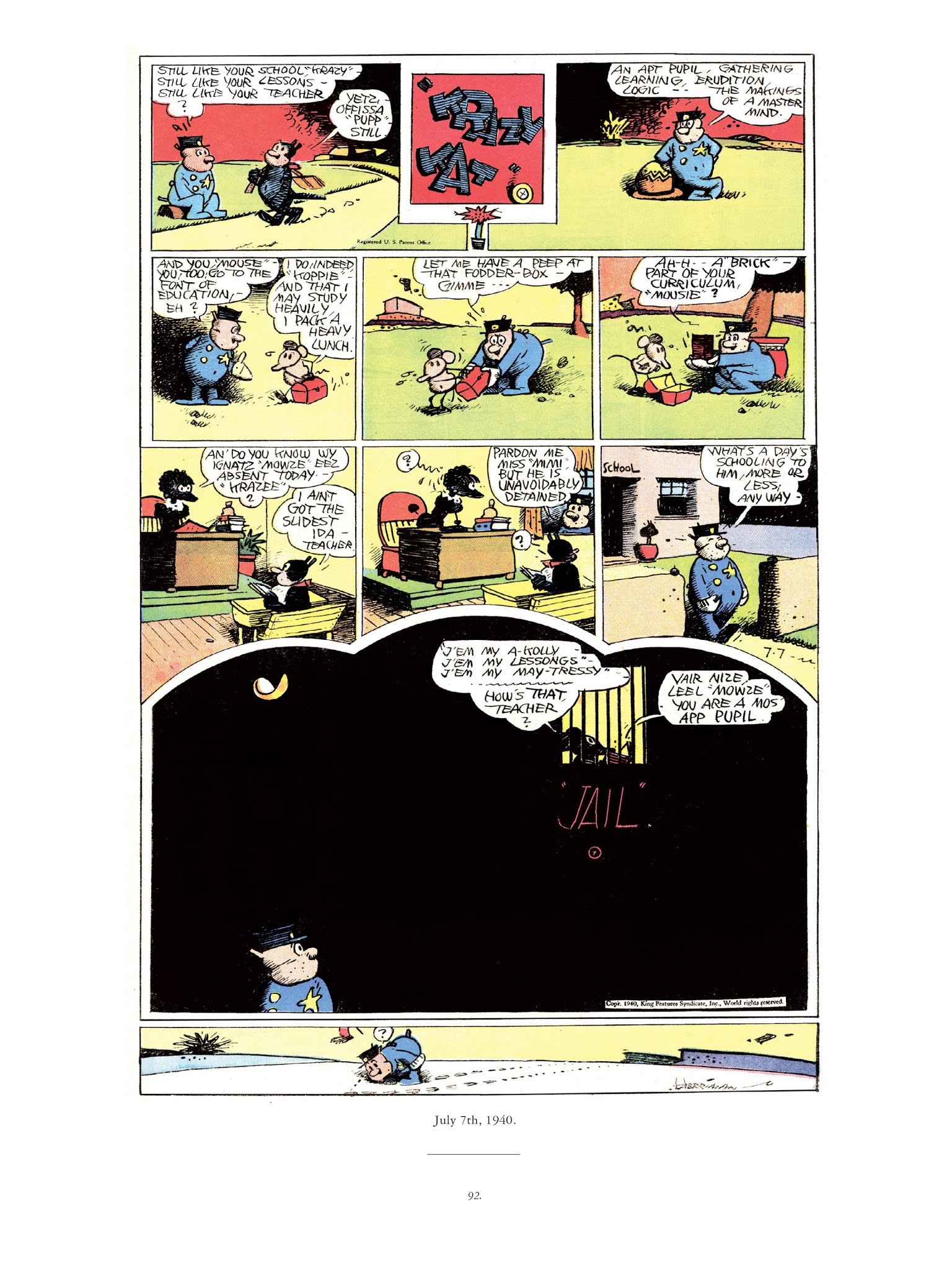 Read online Krazy & Ignatz comic -  Issue # TPB 11 - 92