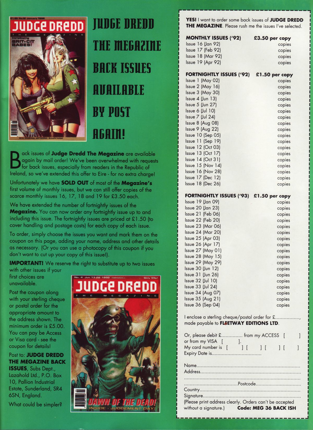 Read online Judge Dredd: The Megazine (vol. 2) comic -  Issue #36 - 43