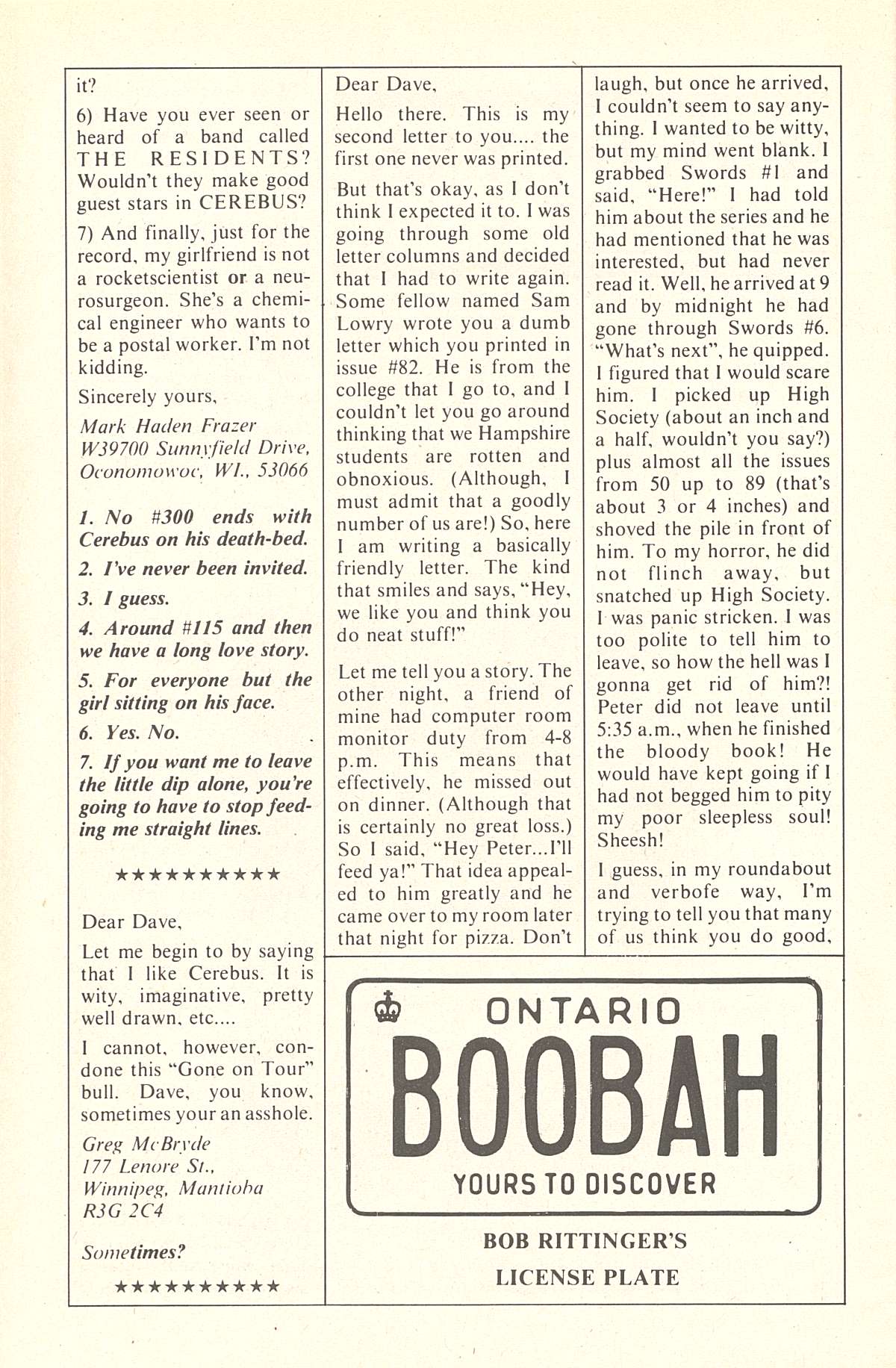 Read online Cerebus comic -  Issue #92 - 24