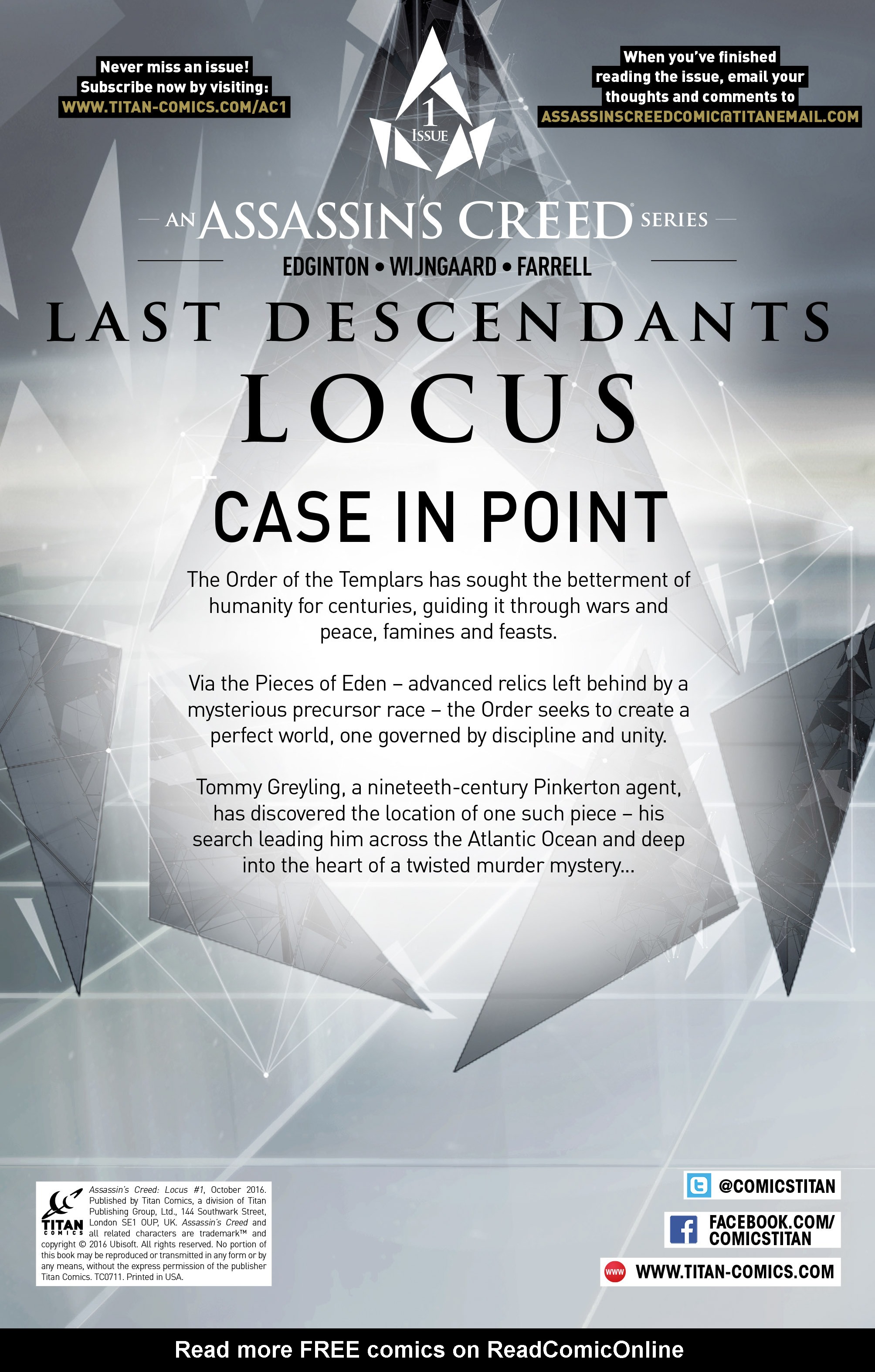 Read online Assassin's Creed: Locus comic -  Issue #1 - 6