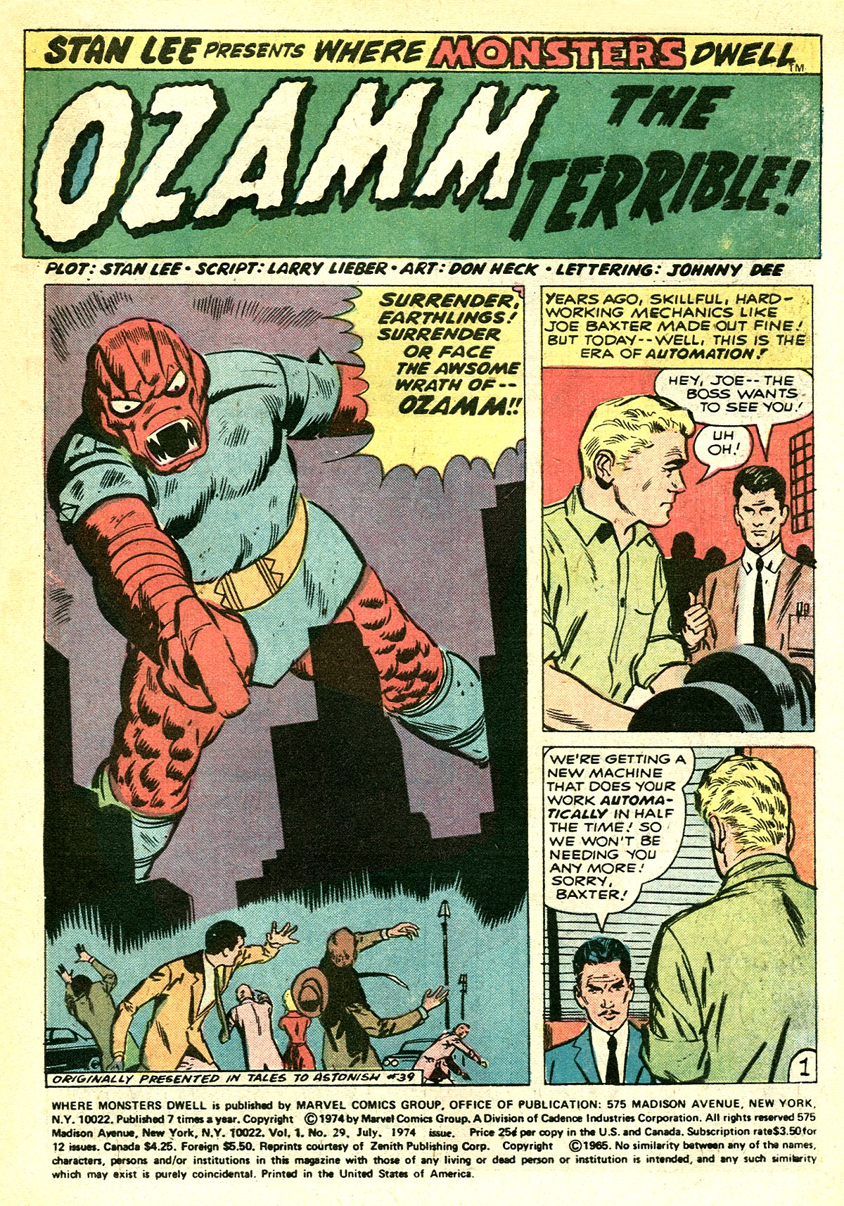 Read online Where Monsters Dwell (1970) comic -  Issue #29 - 3
