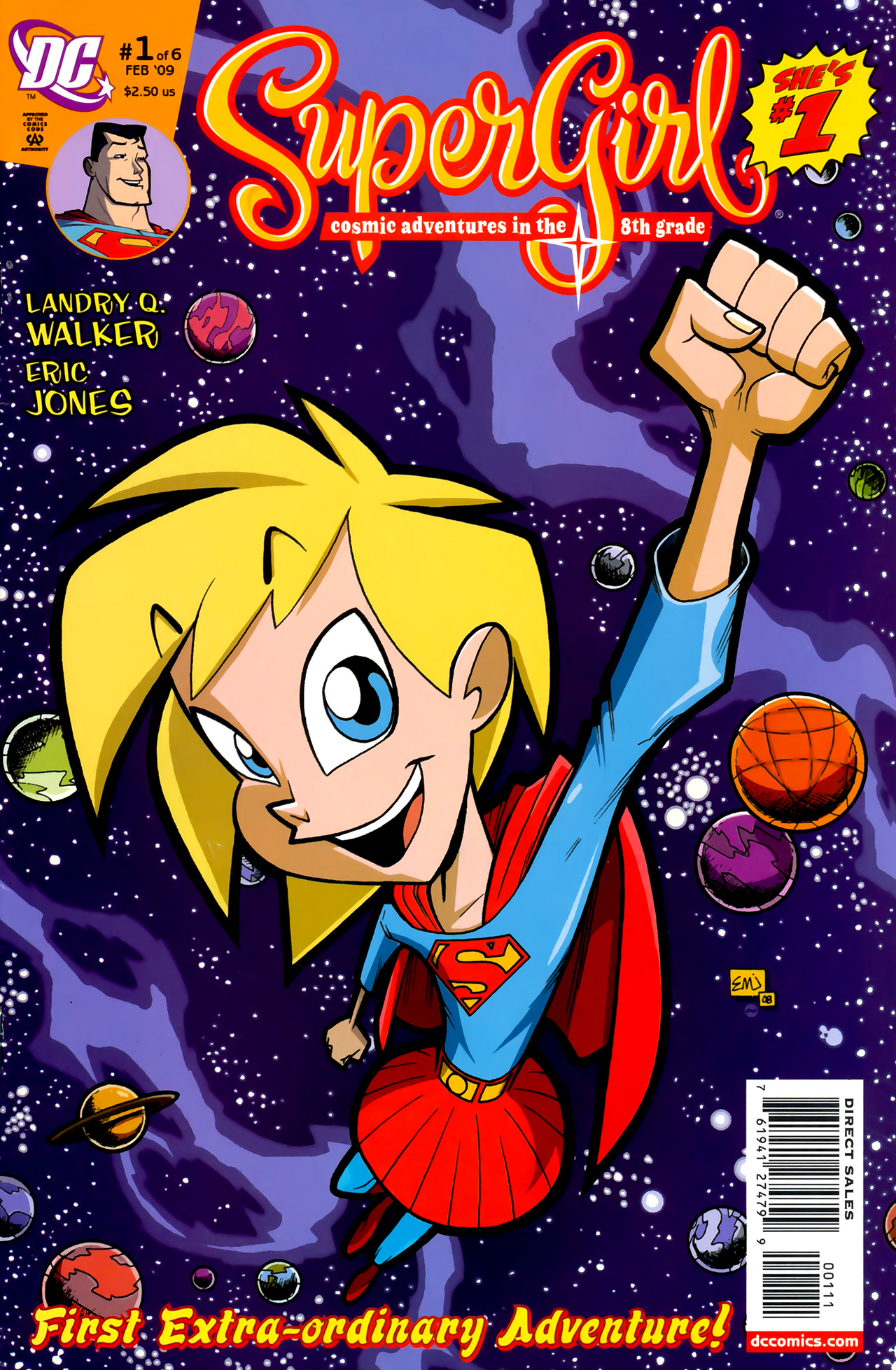 Read online Supergirl: Cosmic Adventures in the 8th Grade comic -  Issue #1 - 1