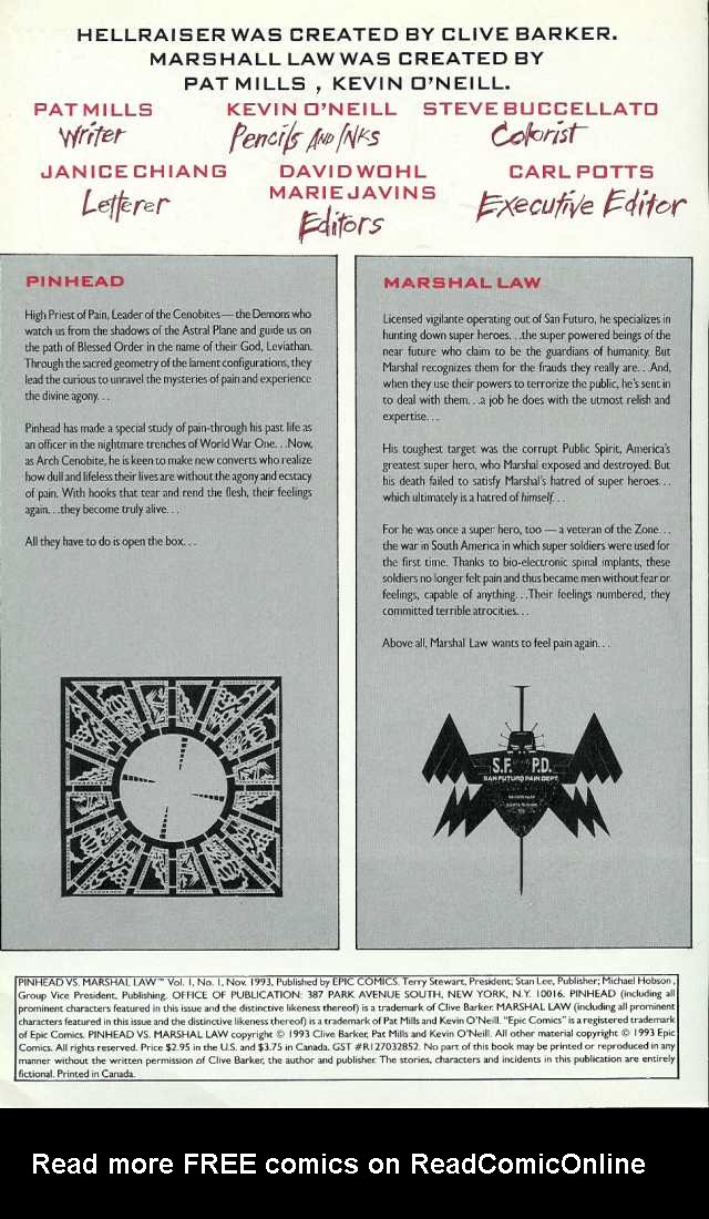 Read online Pinhead vs. Marshal Law: Law in Hell comic -  Issue #1 - 2