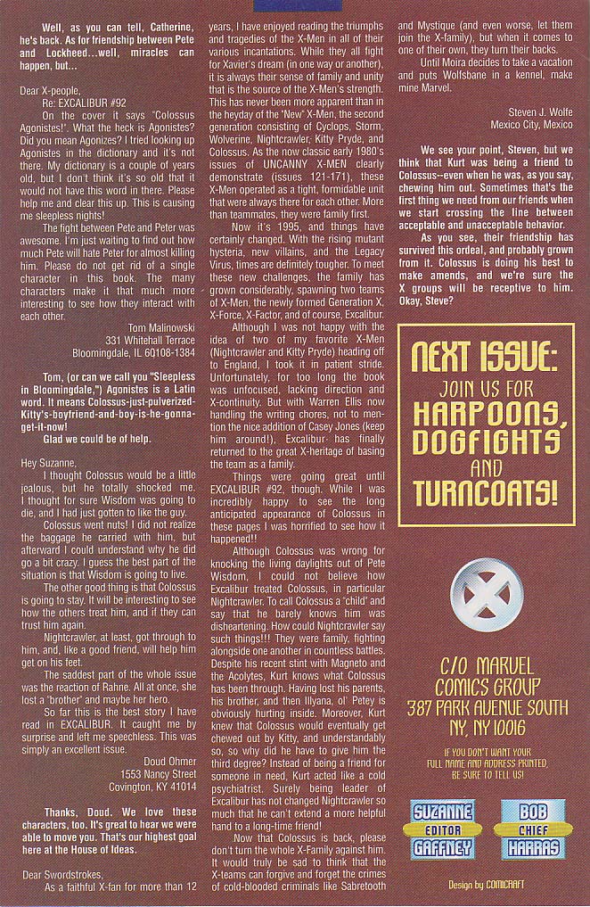 Read online Excalibur (1988) comic -  Issue #96 - 22