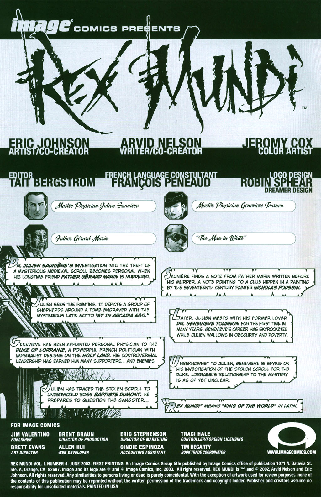 Read online Rex Mundi comic -  Issue #4 - 1