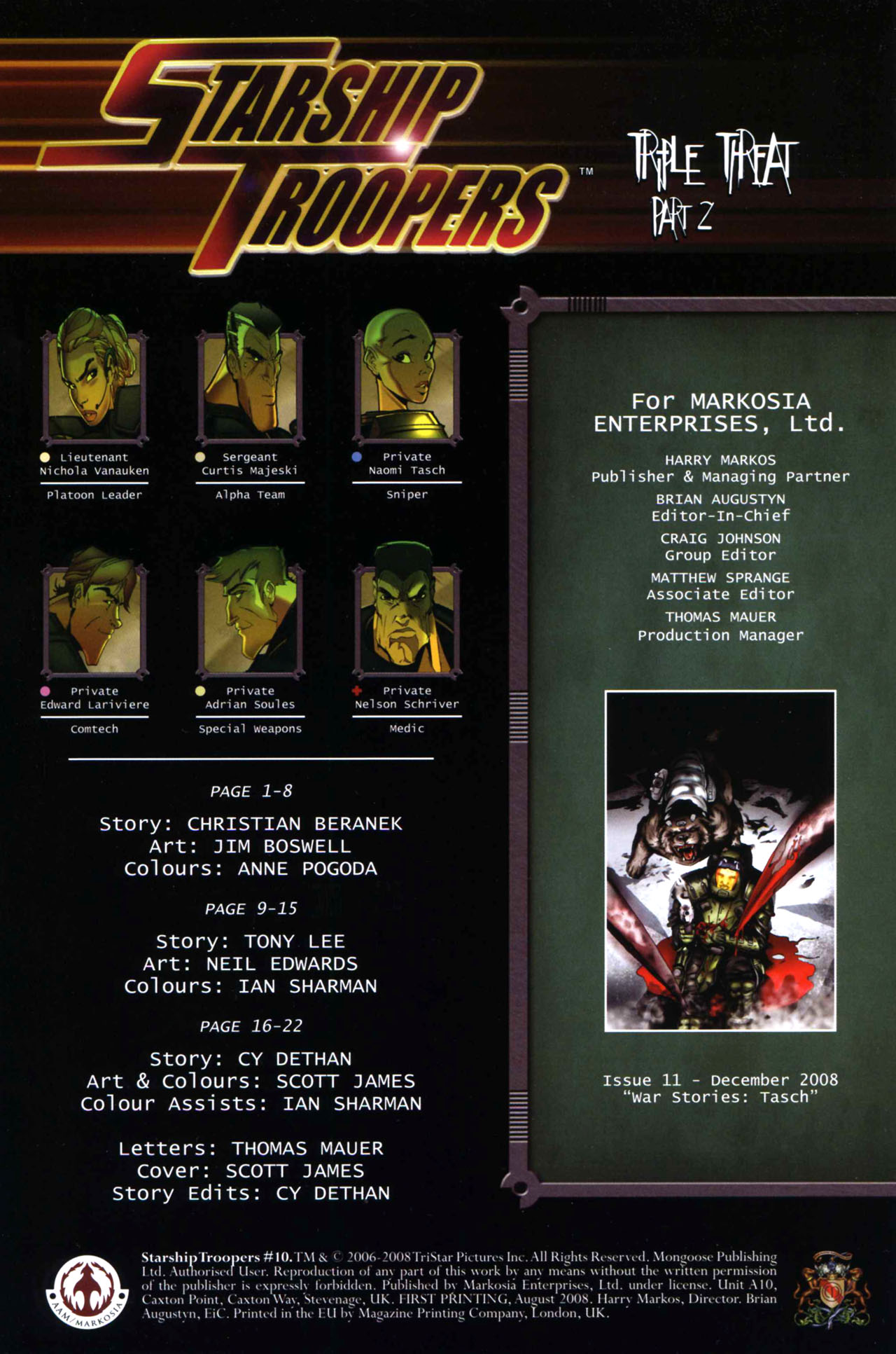 Read online Starship Troopers (2007) comic -  Issue #10 - 2