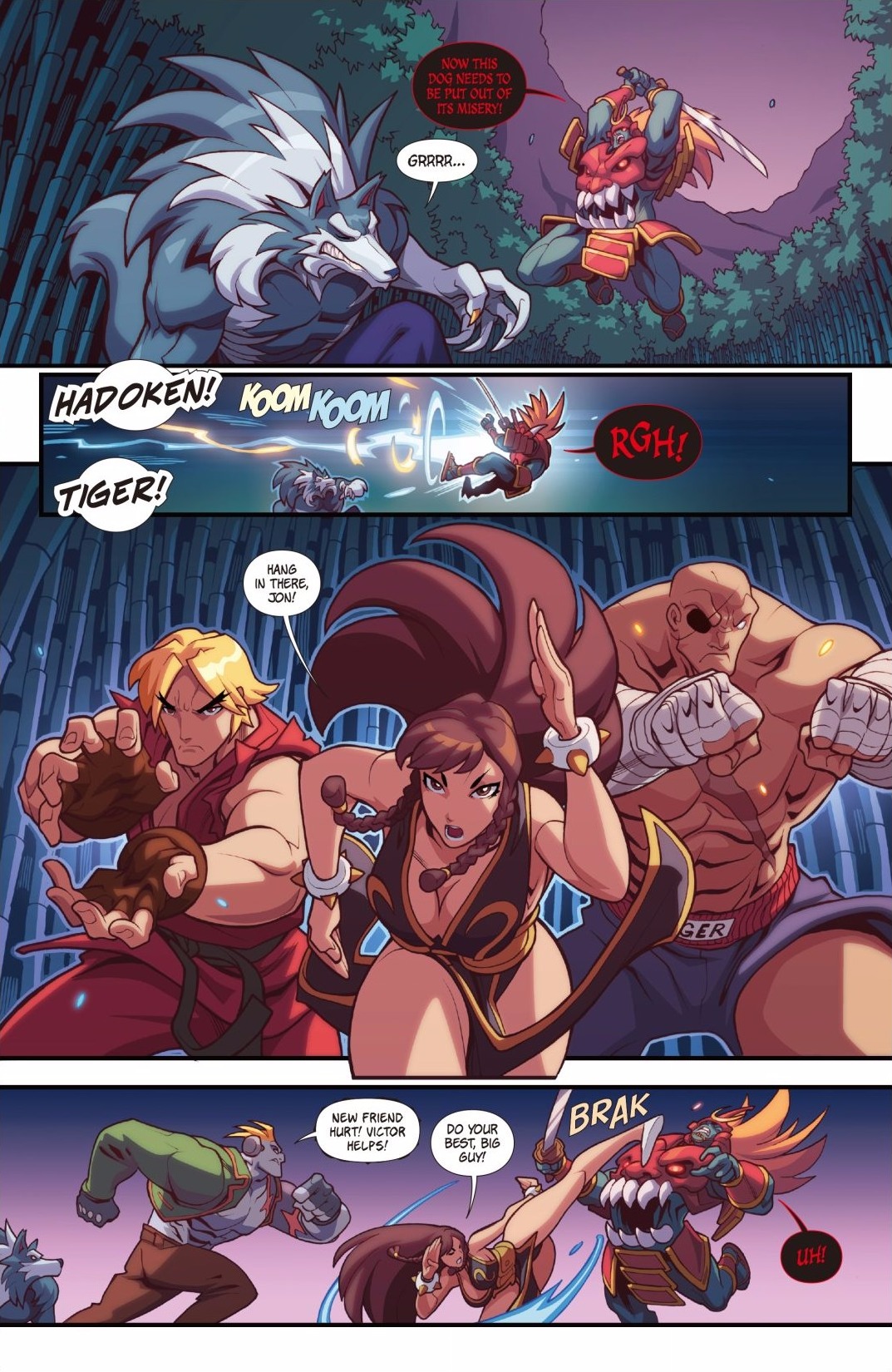 Read online Street Fighter VS Darkstalkers comic -  Issue #5 - 7