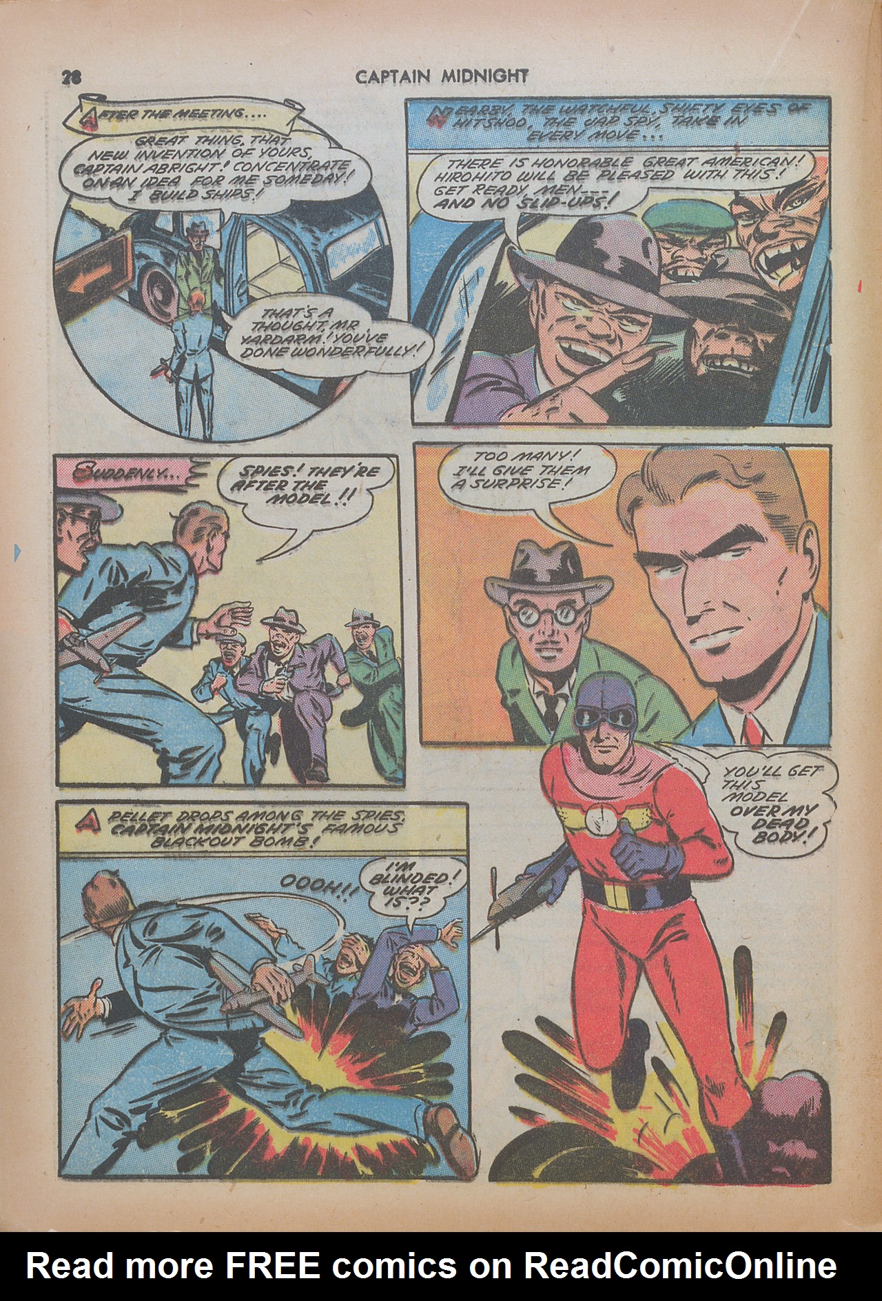 Read online Captain Midnight (1942) comic -  Issue #7 - 28