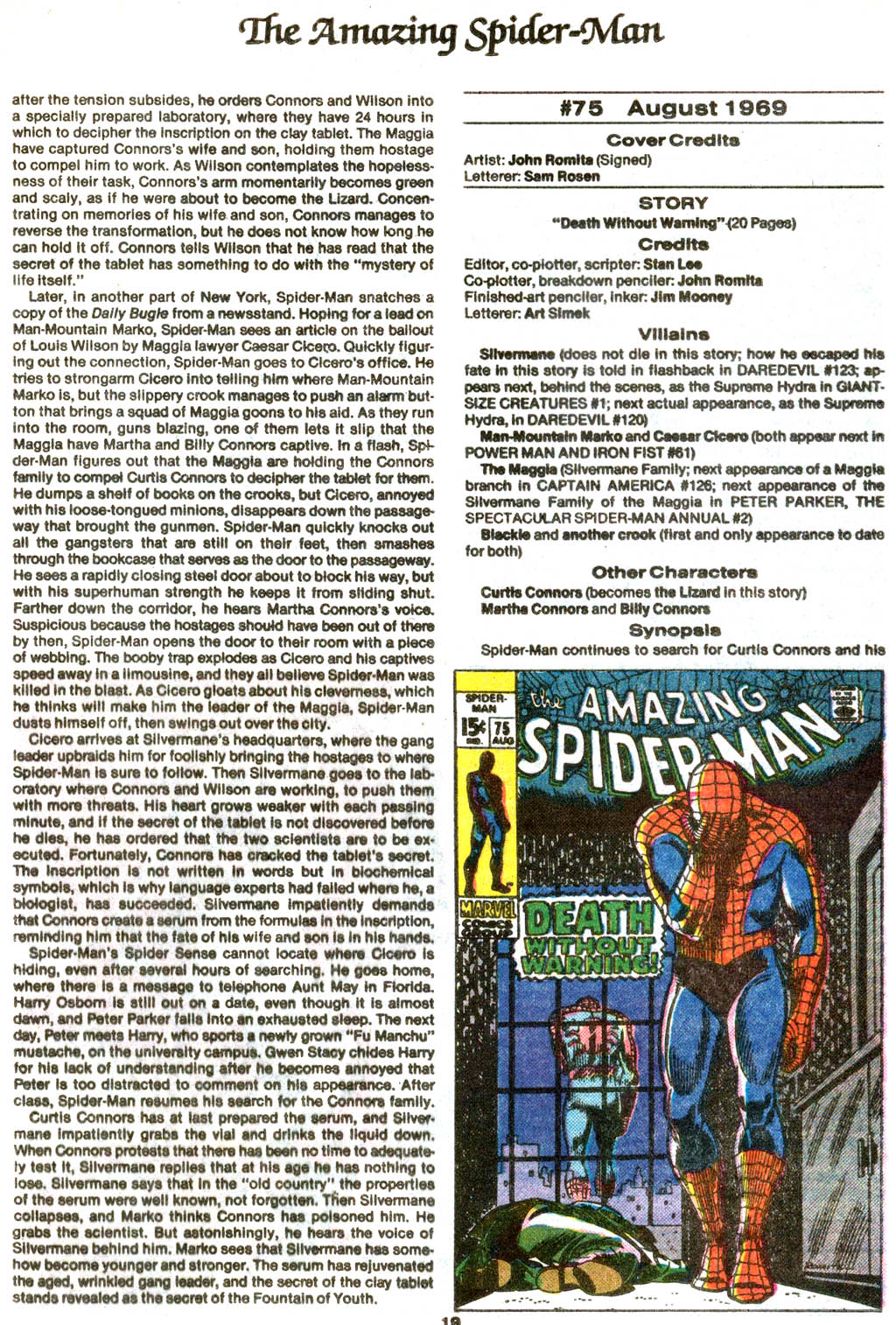 Read online The Official Marvel Index to The Amazing Spider-Man comic -  Issue #3 - 21