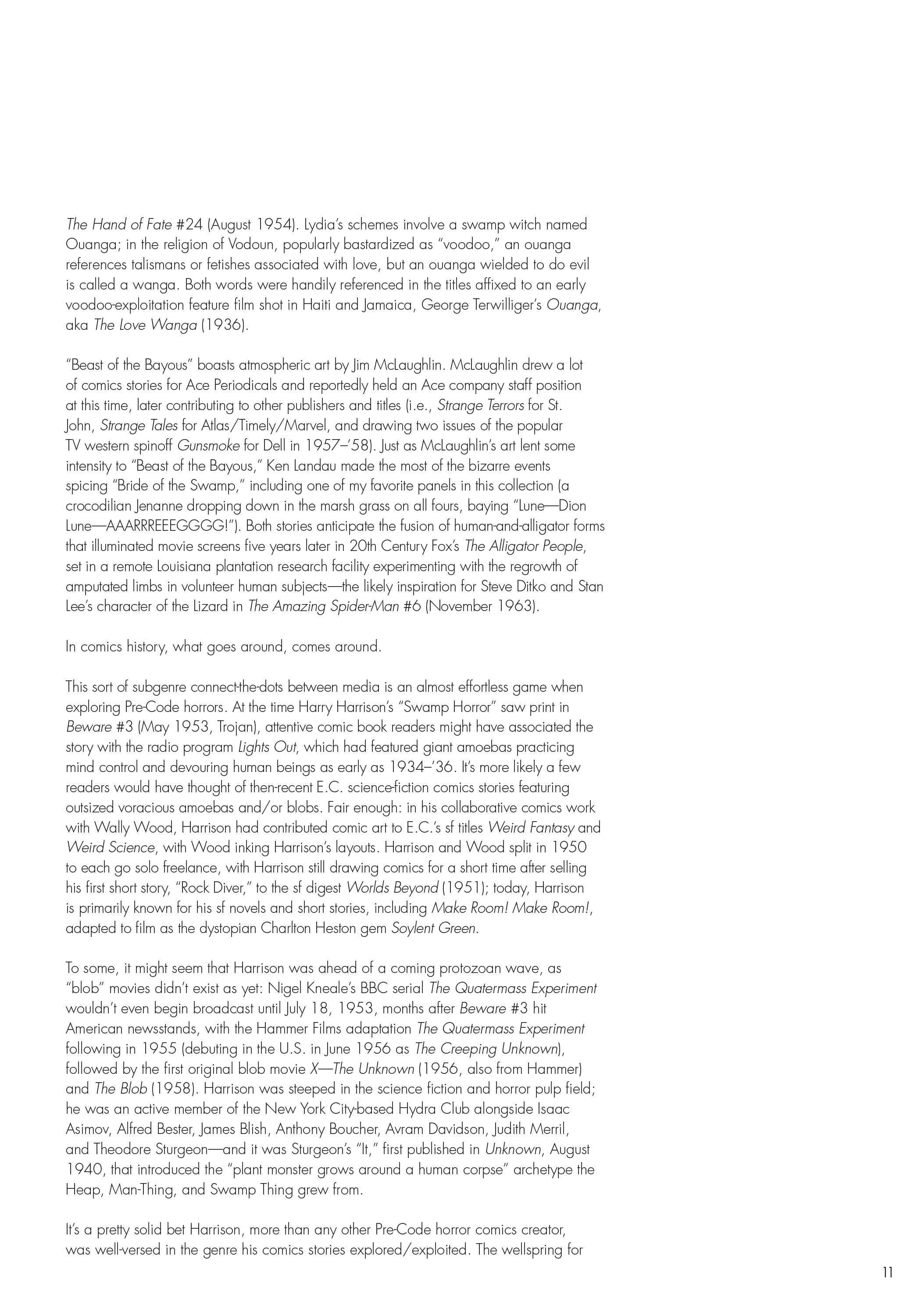 Read online Classic Monsters of Pre-Code Horror Comics: Swamp Monsters comic -  Issue # TPB - 12