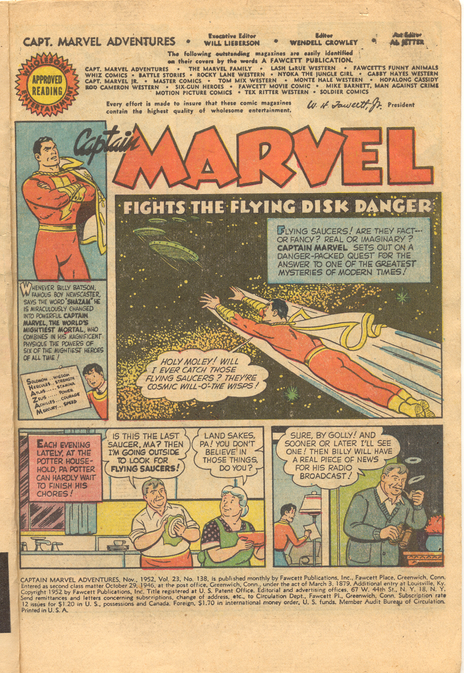 Read online Captain Marvel Adventures comic -  Issue #138 - 3