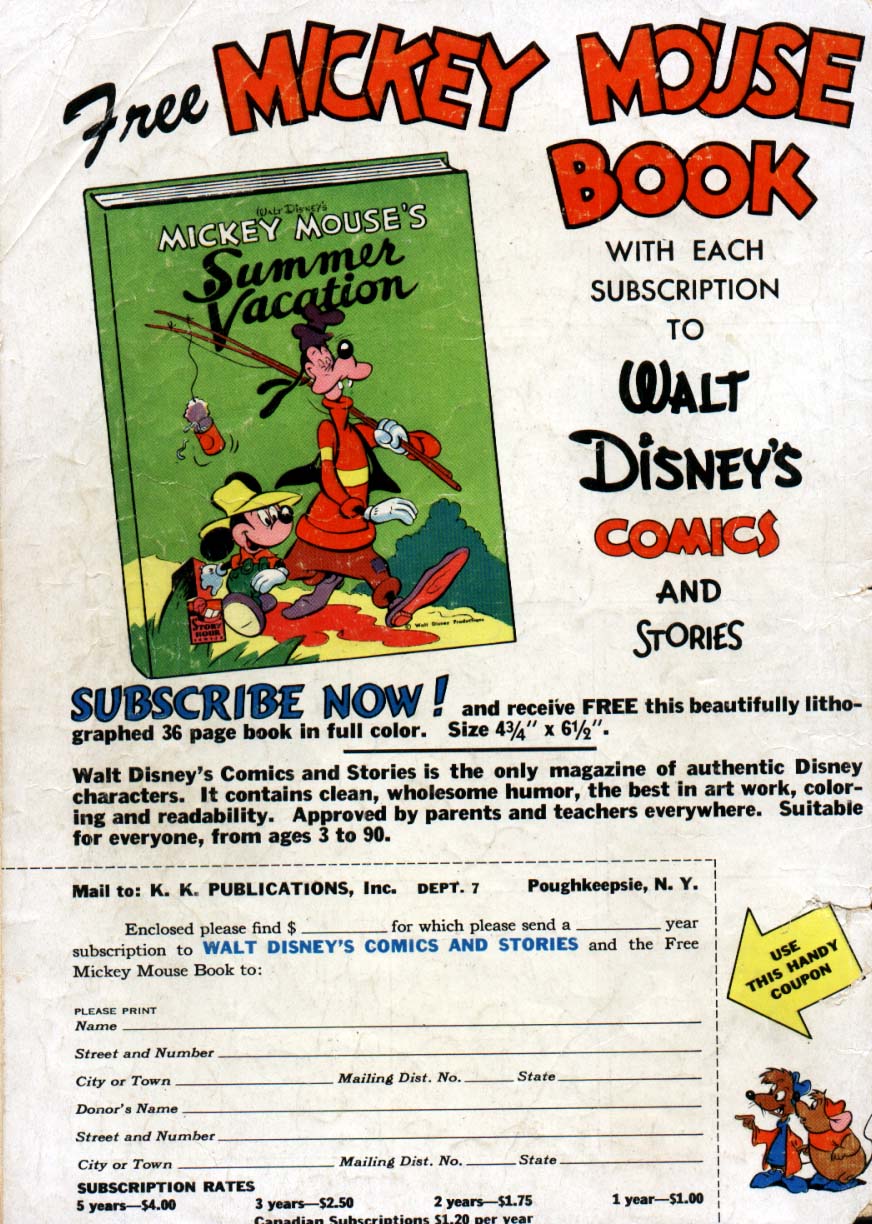 Read online Walt Disney's Comics and Stories comic -  Issue #142 - 36