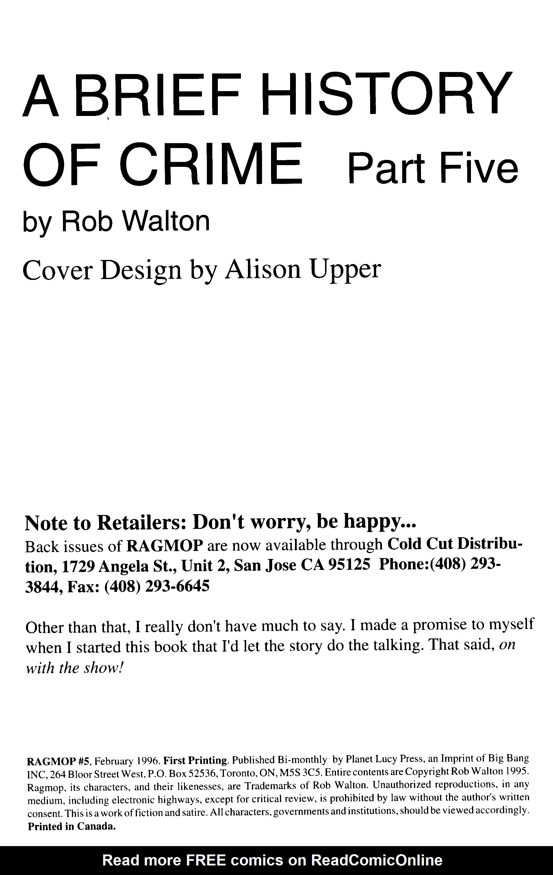 Read online Ragmop comic -  Issue #5 - 2
