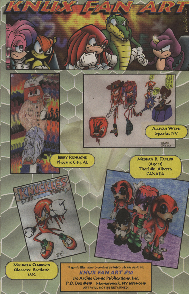 Read online Knuckles the Echidna comic -  Issue #30 - 32