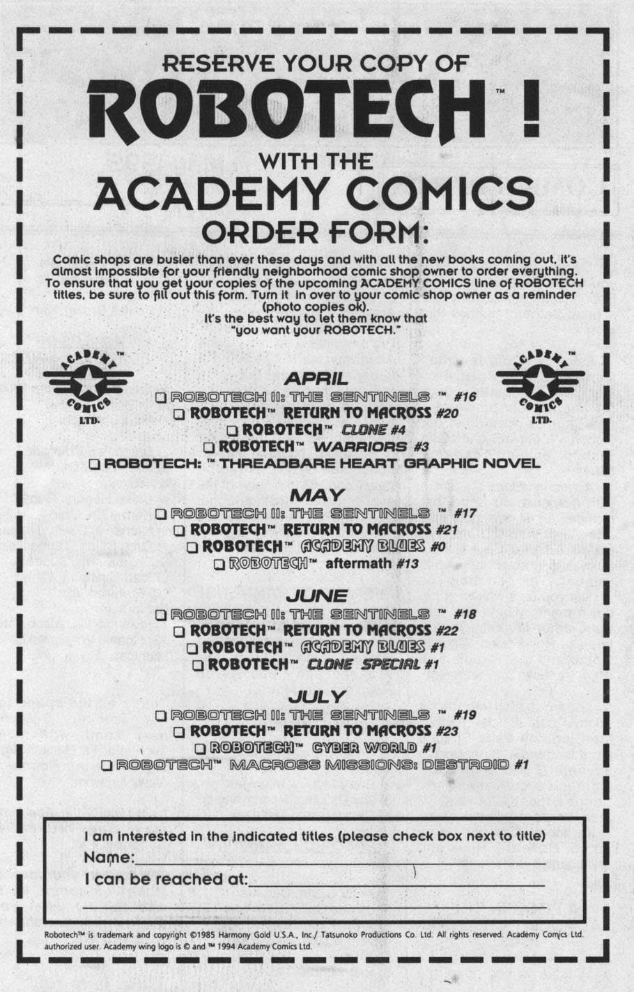 Read online Robotech Academy Blues comic -  Issue #0 - 37