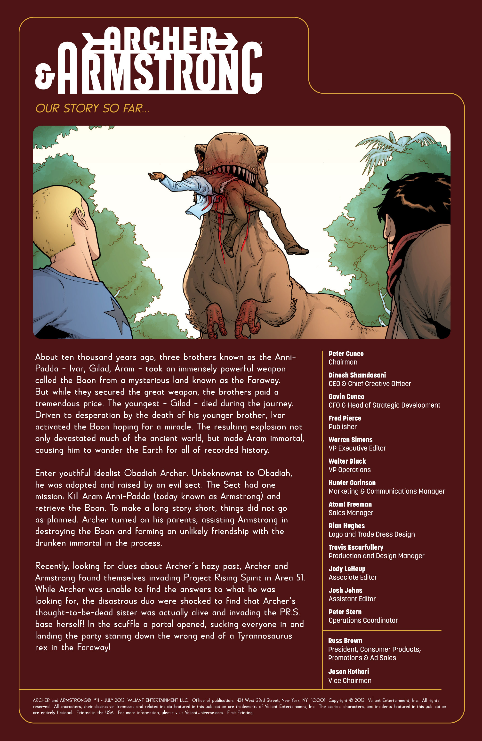 Read online Archer and Armstrong comic -  Issue #11 - 2