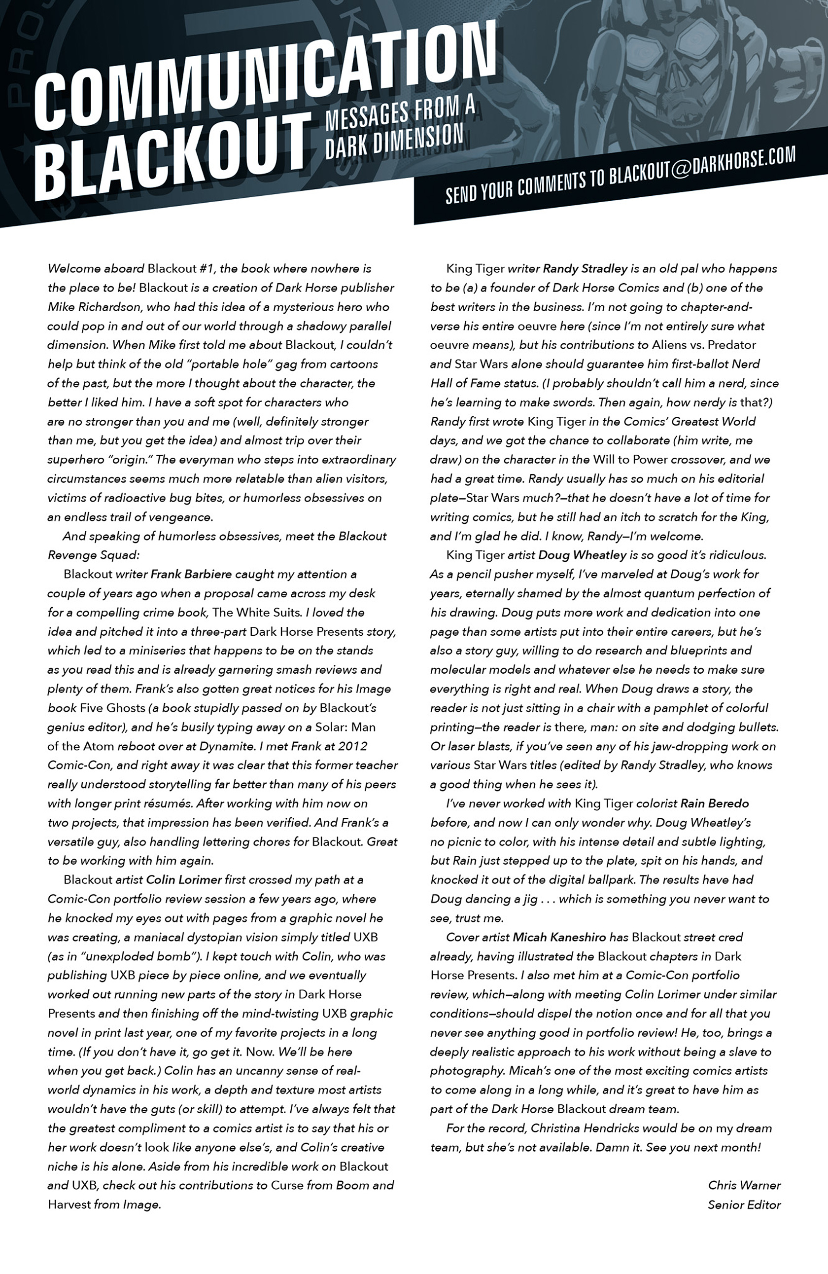 Read online Blackout comic -  Issue #1 - 25