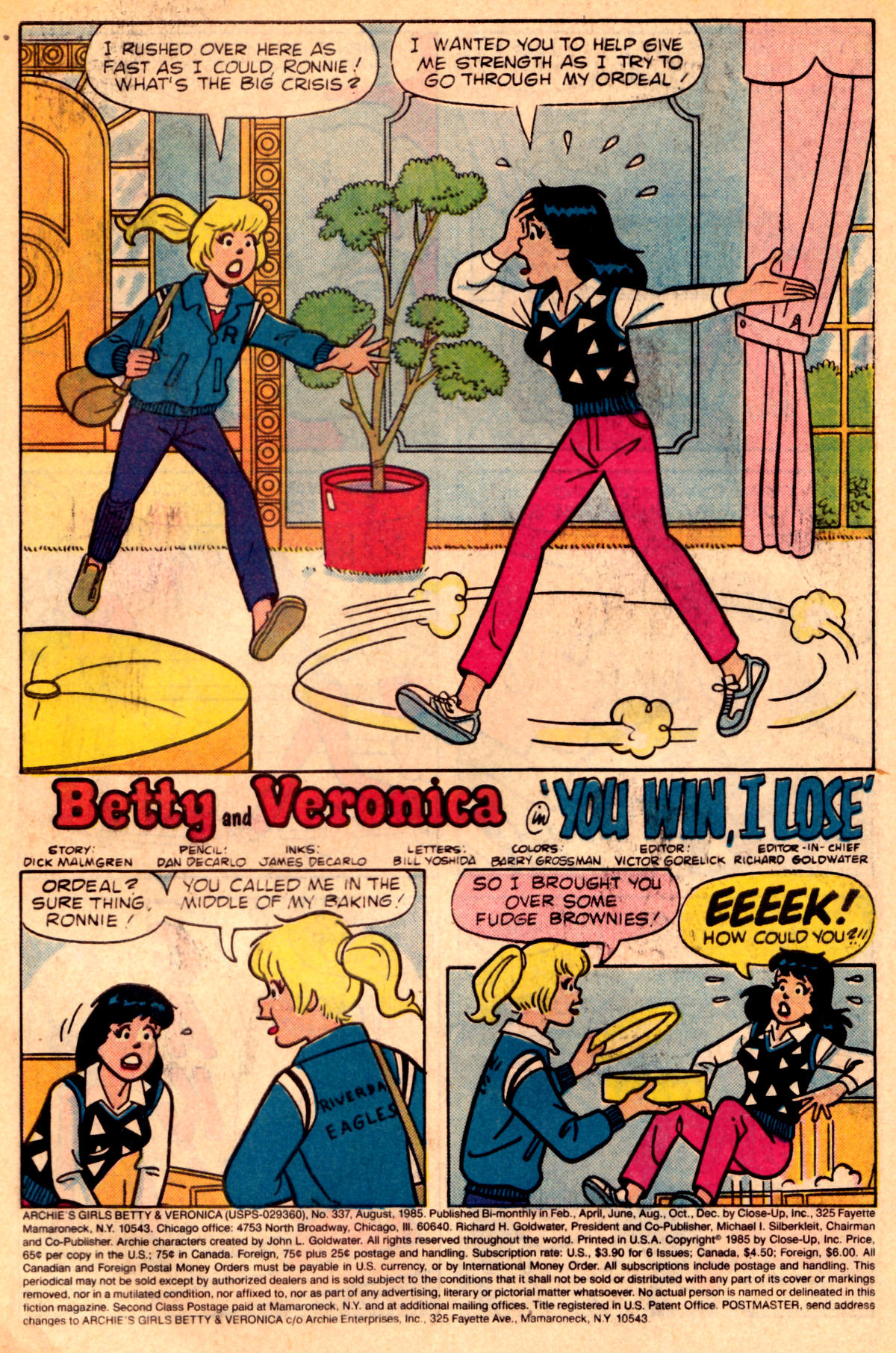 Read online Archie's Girls Betty and Veronica comic -  Issue #337 - 2