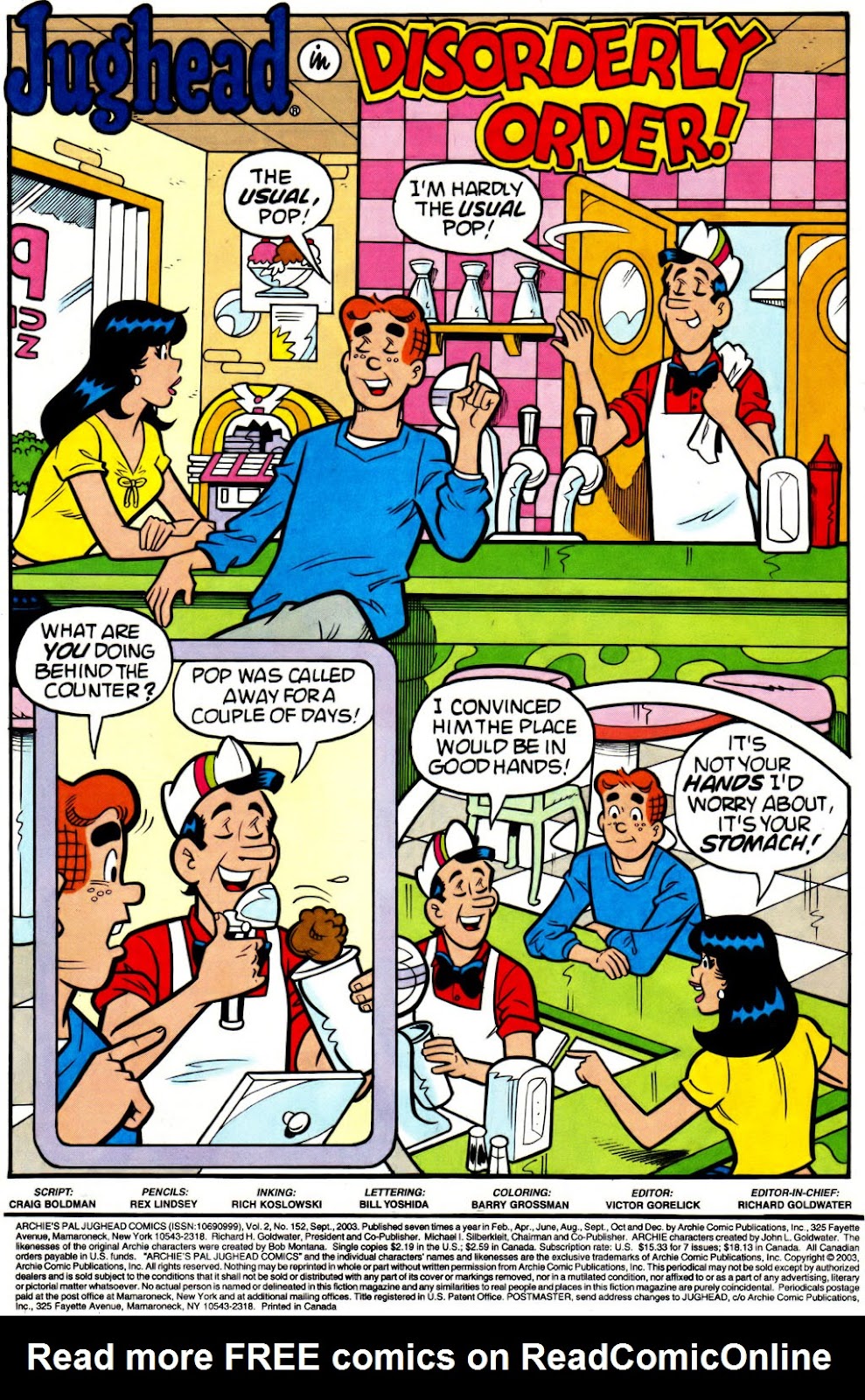 Archie's Pal Jughead Comics issue 152 - Page 2