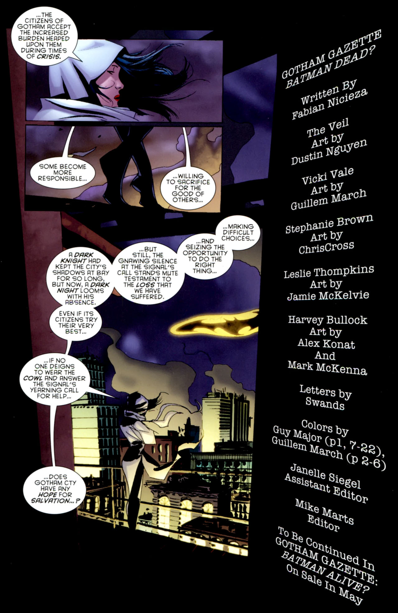 Read online Gotham Gazette comic -  Issue # Issue Batman Dead - 23