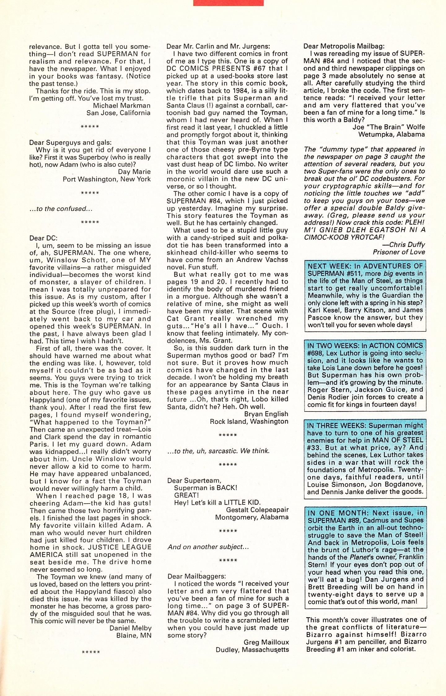 Read online Superman (1987) comic -  Issue #88 - 33
