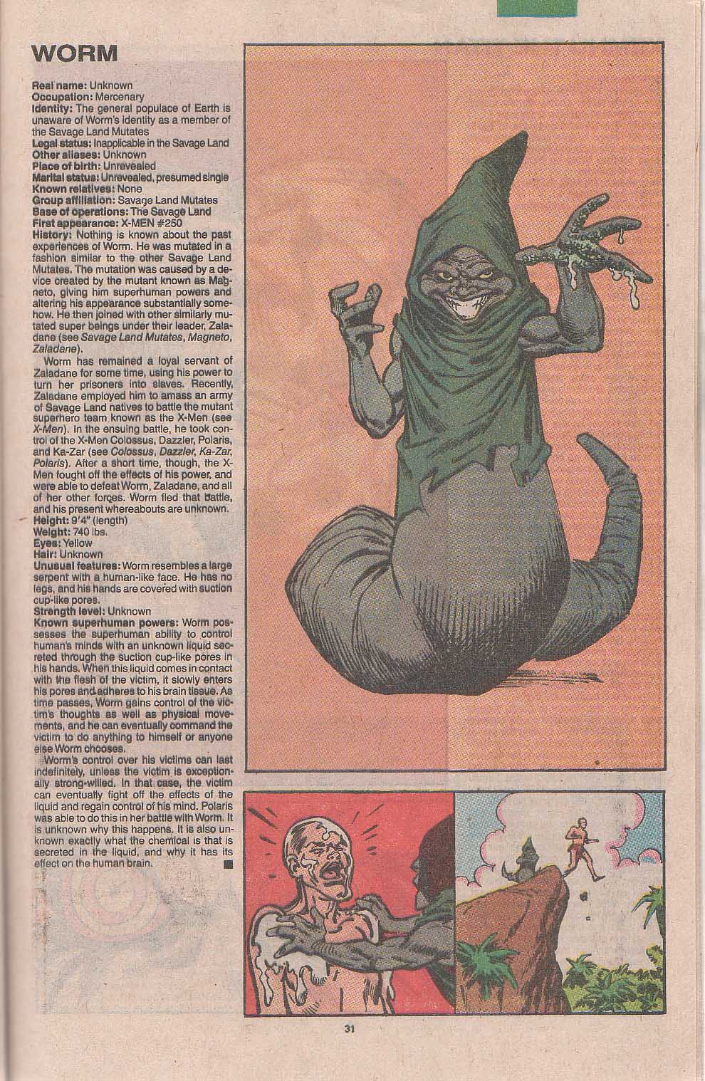 Read online The Official Handbook of the Marvel Universe: Update '89 comic -  Issue #8 - 60