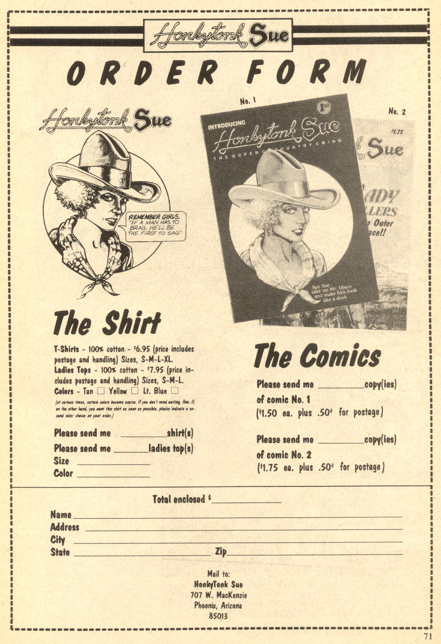 Read online Honkytonk Sue comic -  Issue #2 - 73