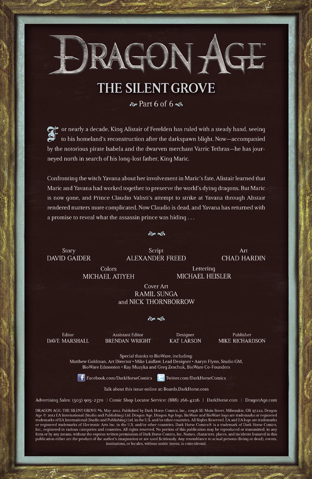 Read online Dragon Age: The Silent Grove comic -  Issue #6 - 2