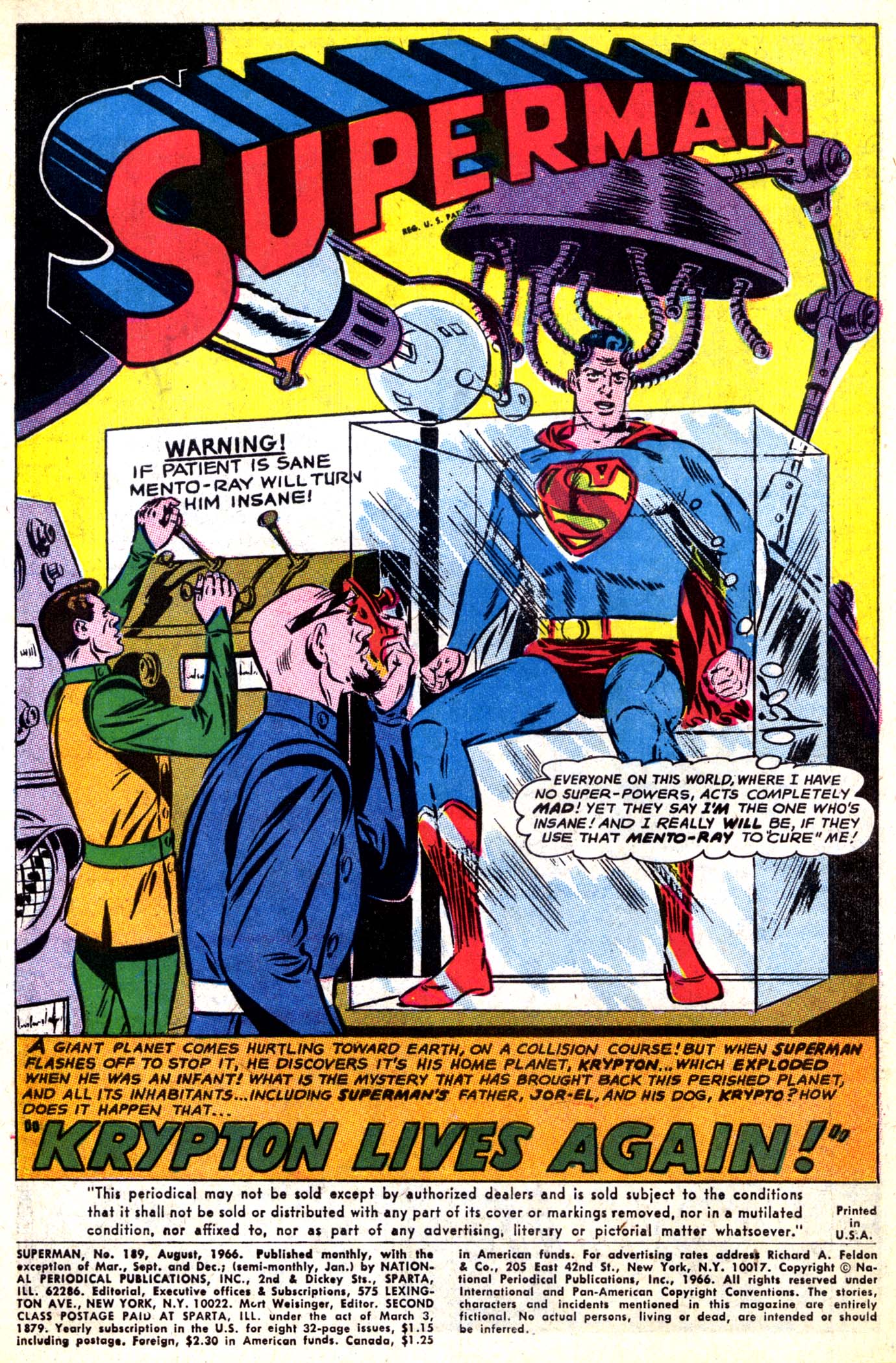 Read online Superman (1939) comic -  Issue #189 - 2