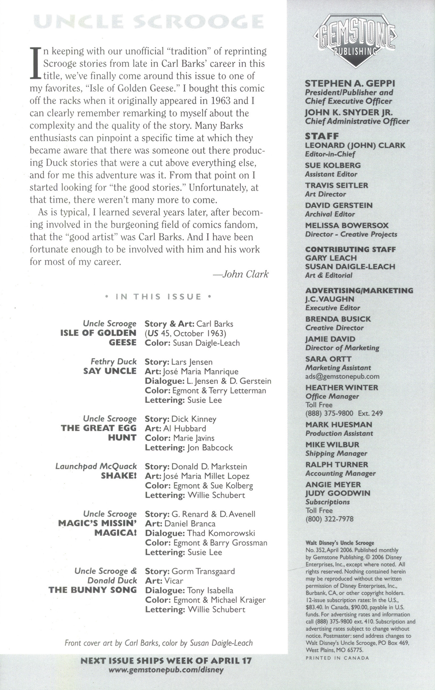 Read online Uncle Scrooge (1953) comic -  Issue #352 - 2