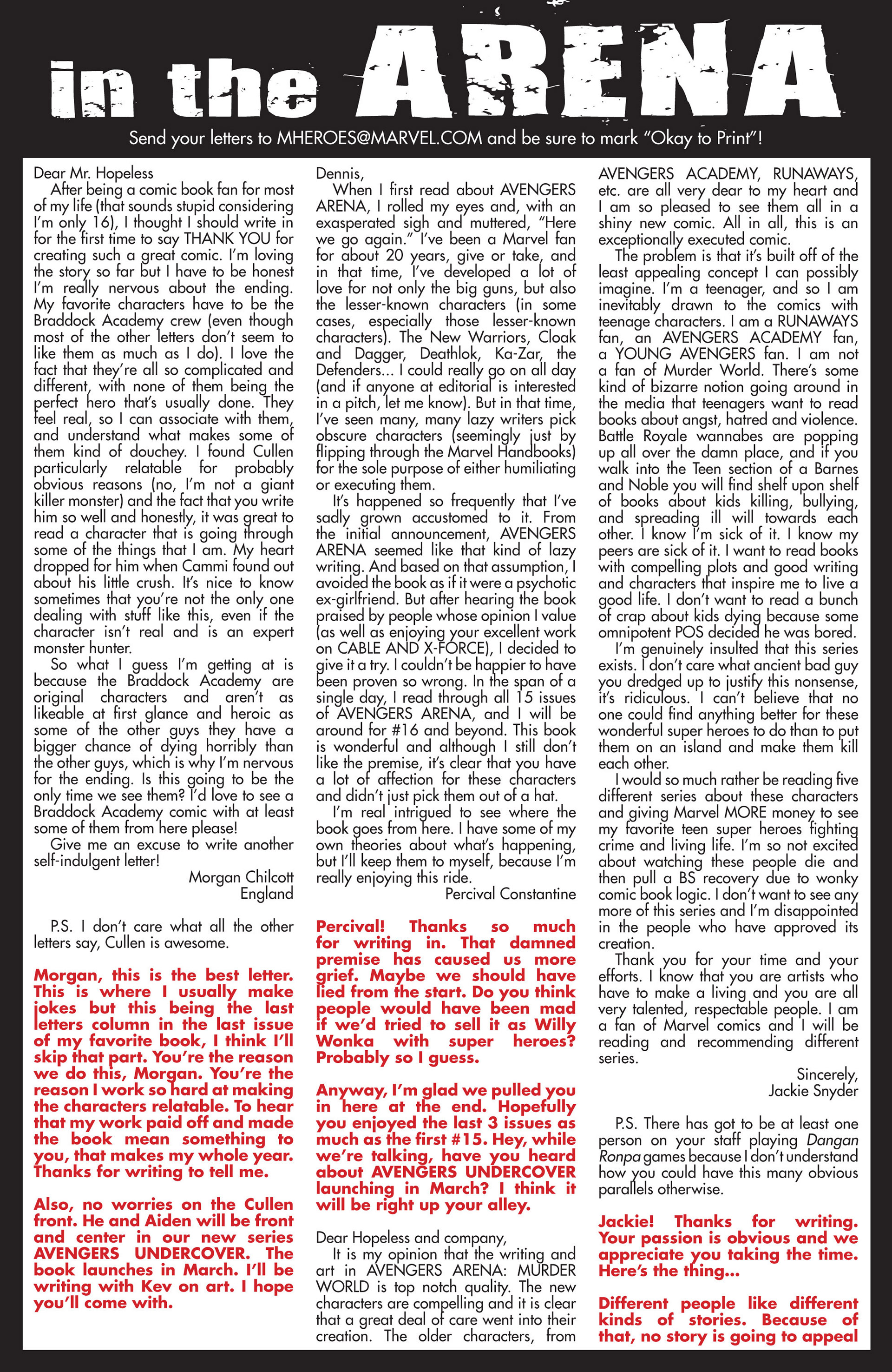 Read online Avengers Arena comic -  Issue #18 - 24