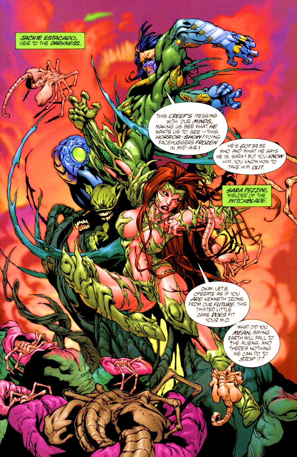 Read online Witchblade/Aliens/The Darkness/Predator: Mindhunter comic -  Issue #2 - 3