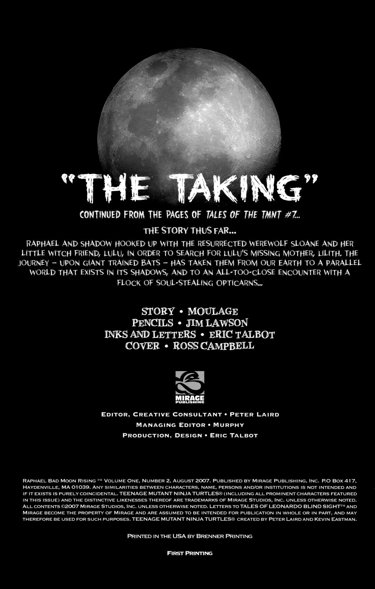 Read online Raphael Bad Moon Rising comic -  Issue #2 - 2