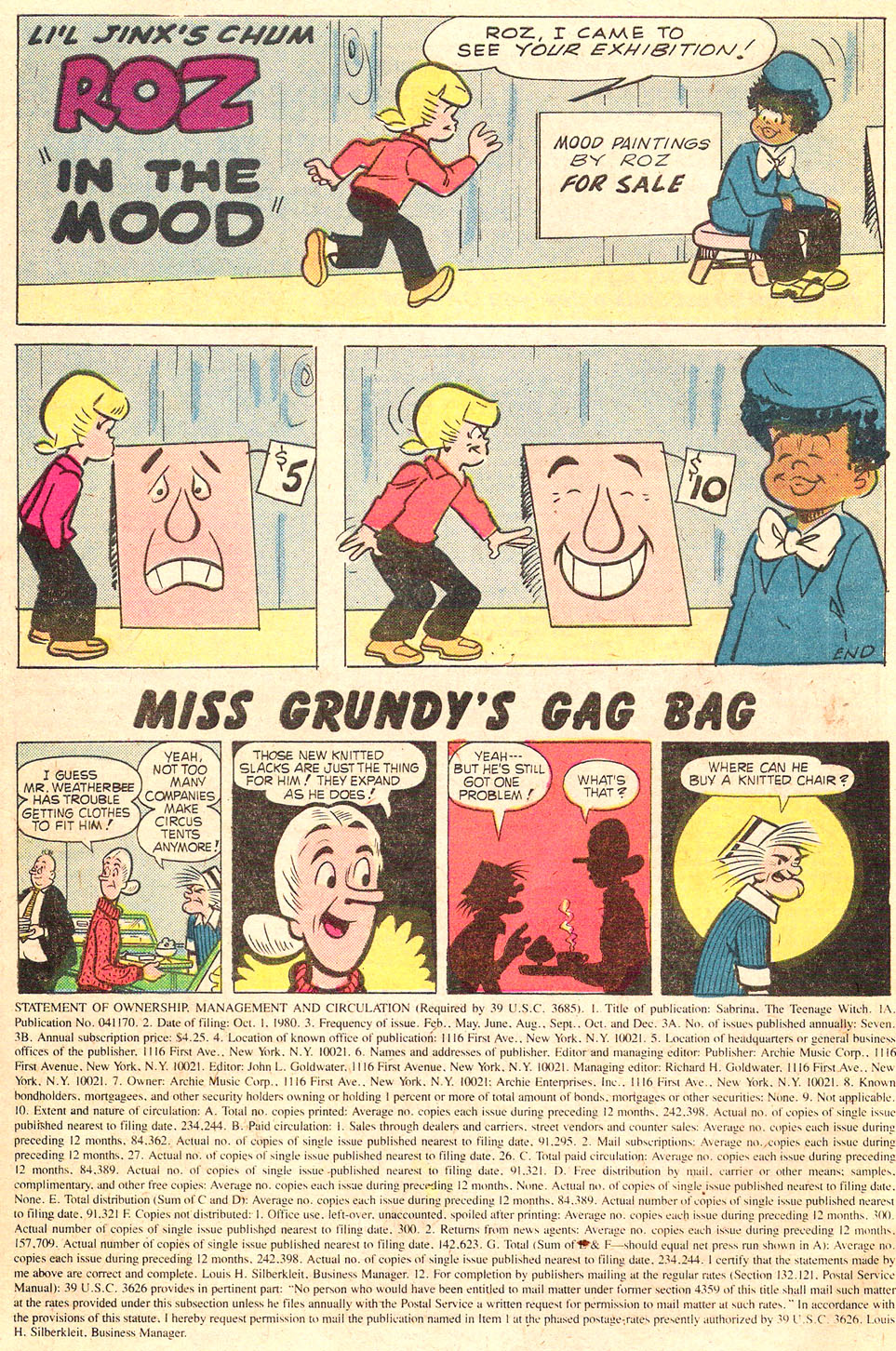 Read online Sabrina The Teenage Witch (1971) comic -  Issue #66 - 10