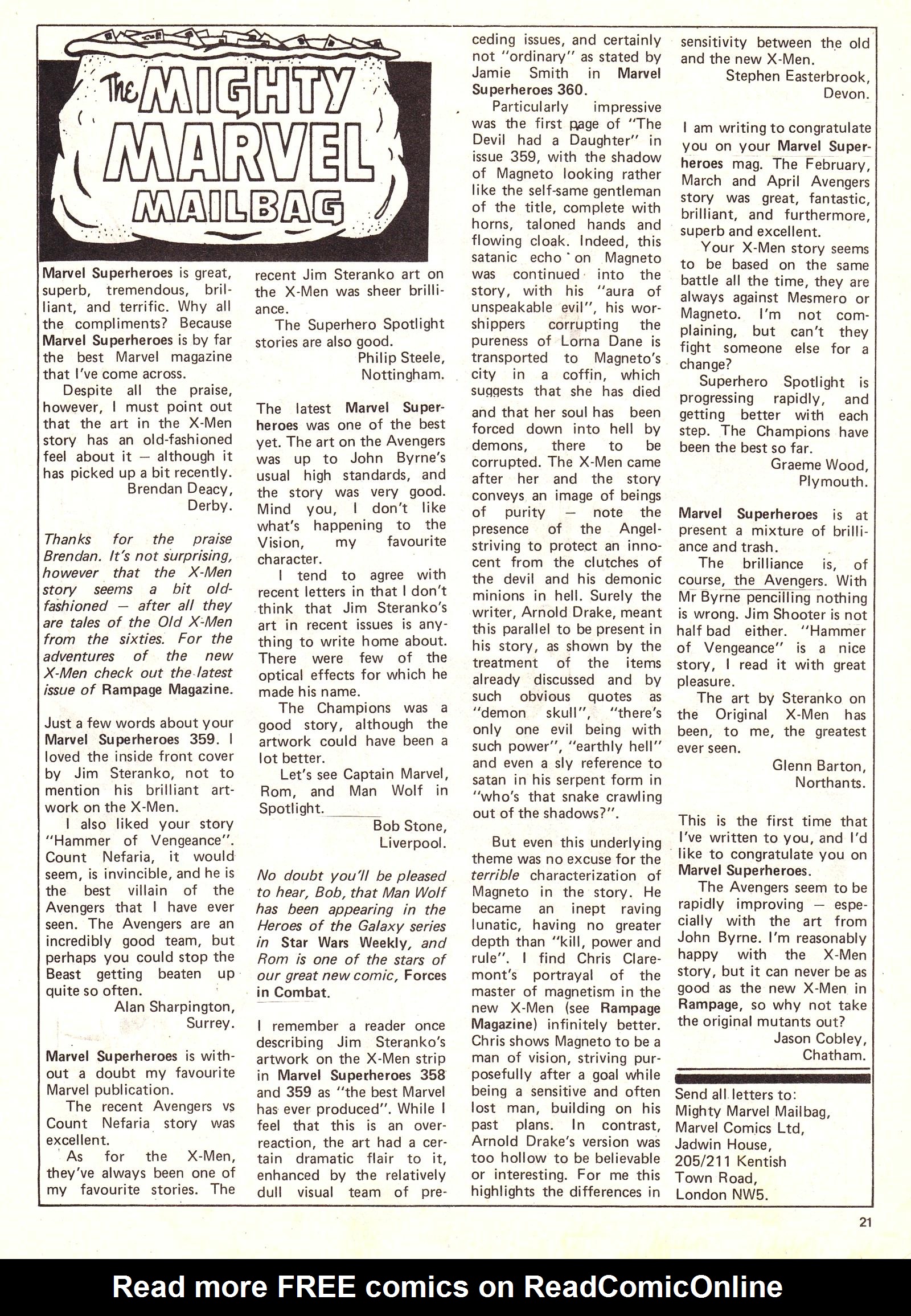 Read online Marvel Super-Heroes (1979) comic -  Issue #362 - 21