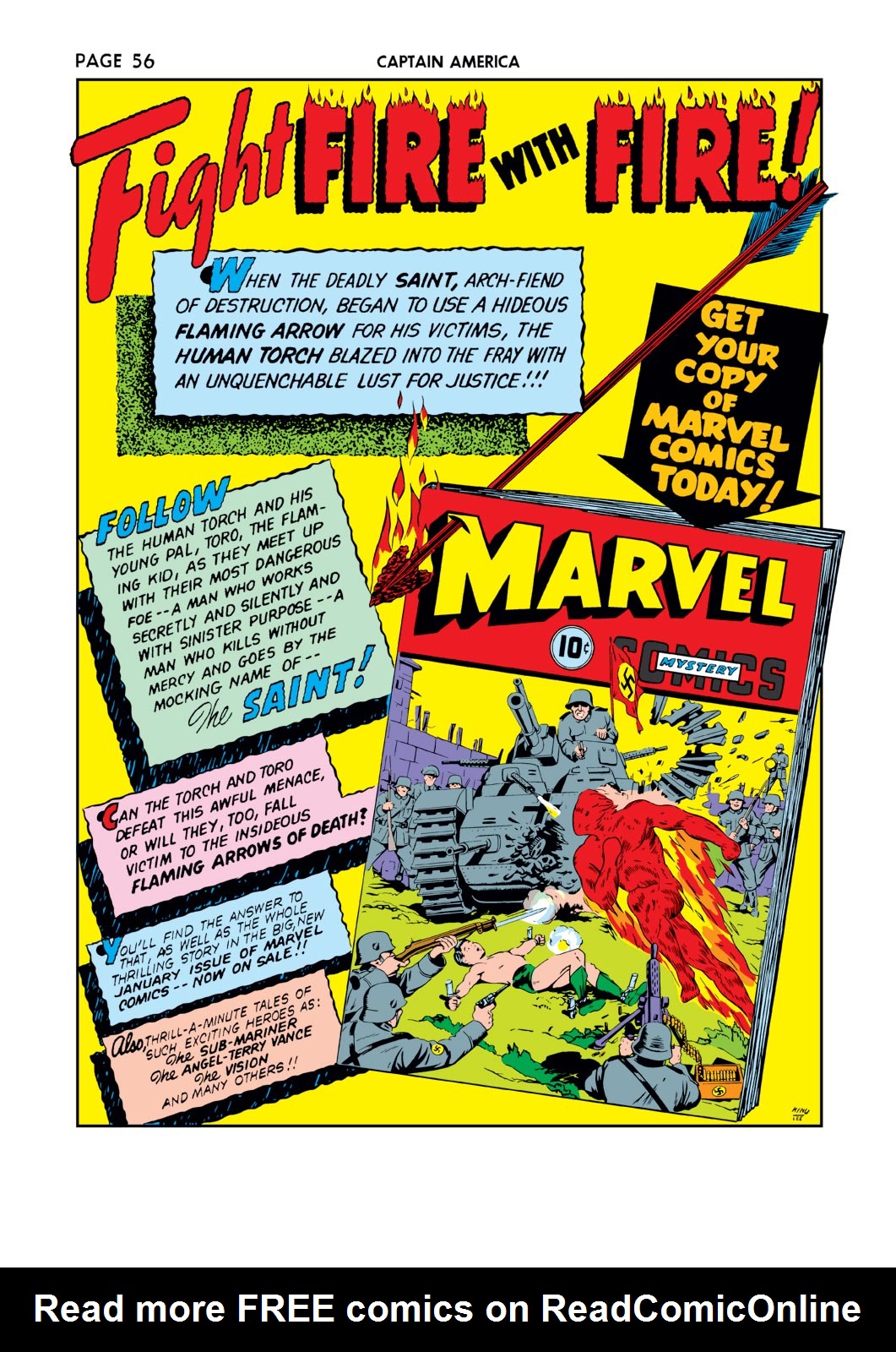 Read online Captain America Comics comic -  Issue #10 - 56
