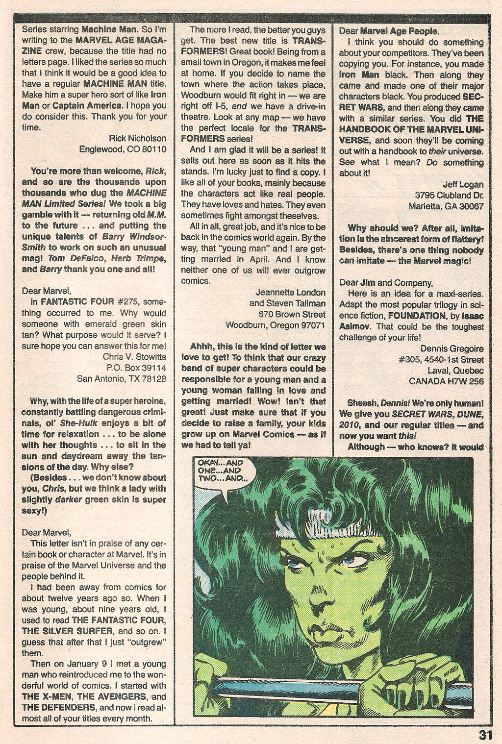 Read online Marvel Age comic -  Issue #26 - 32