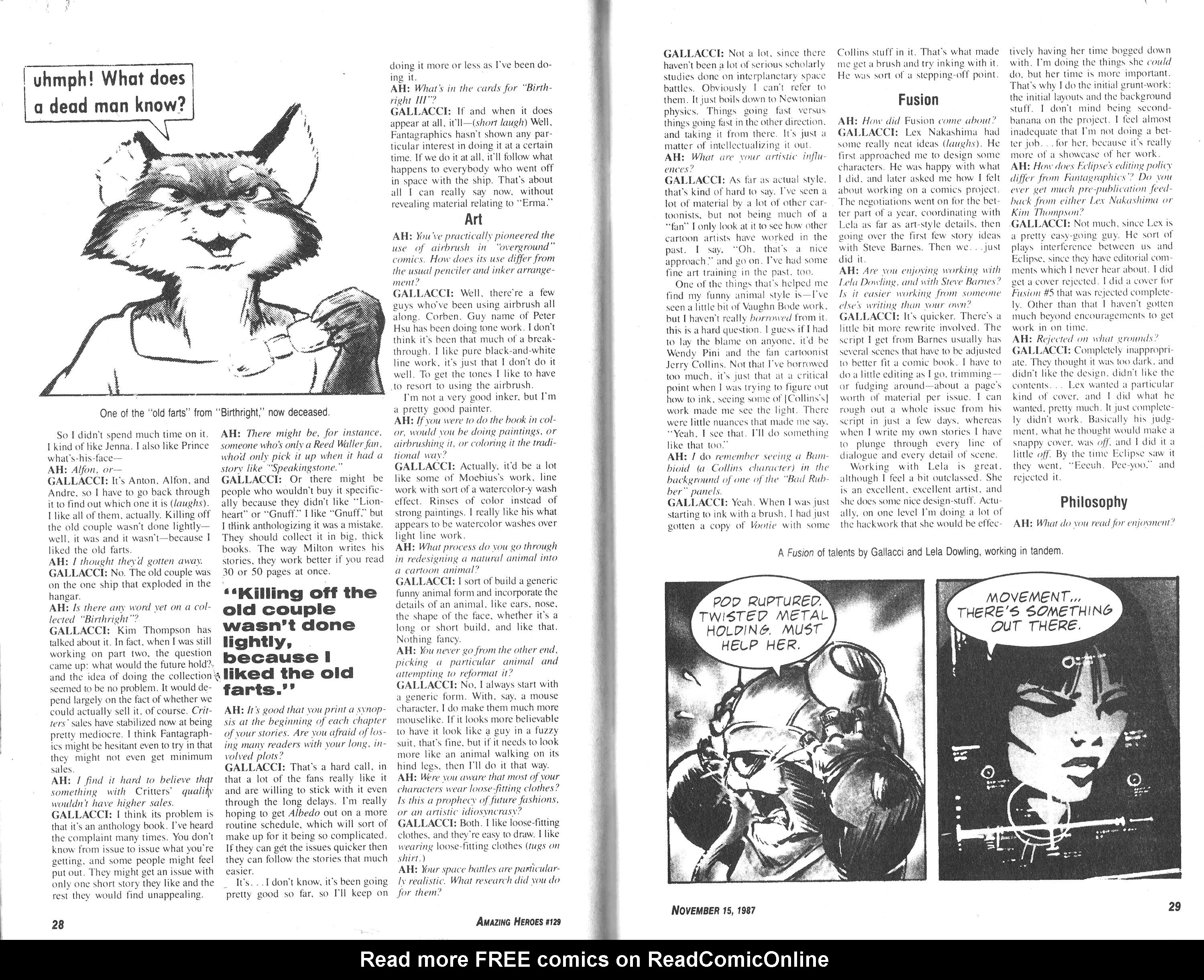 Read online Amazing Heroes comic -  Issue #129 - 15