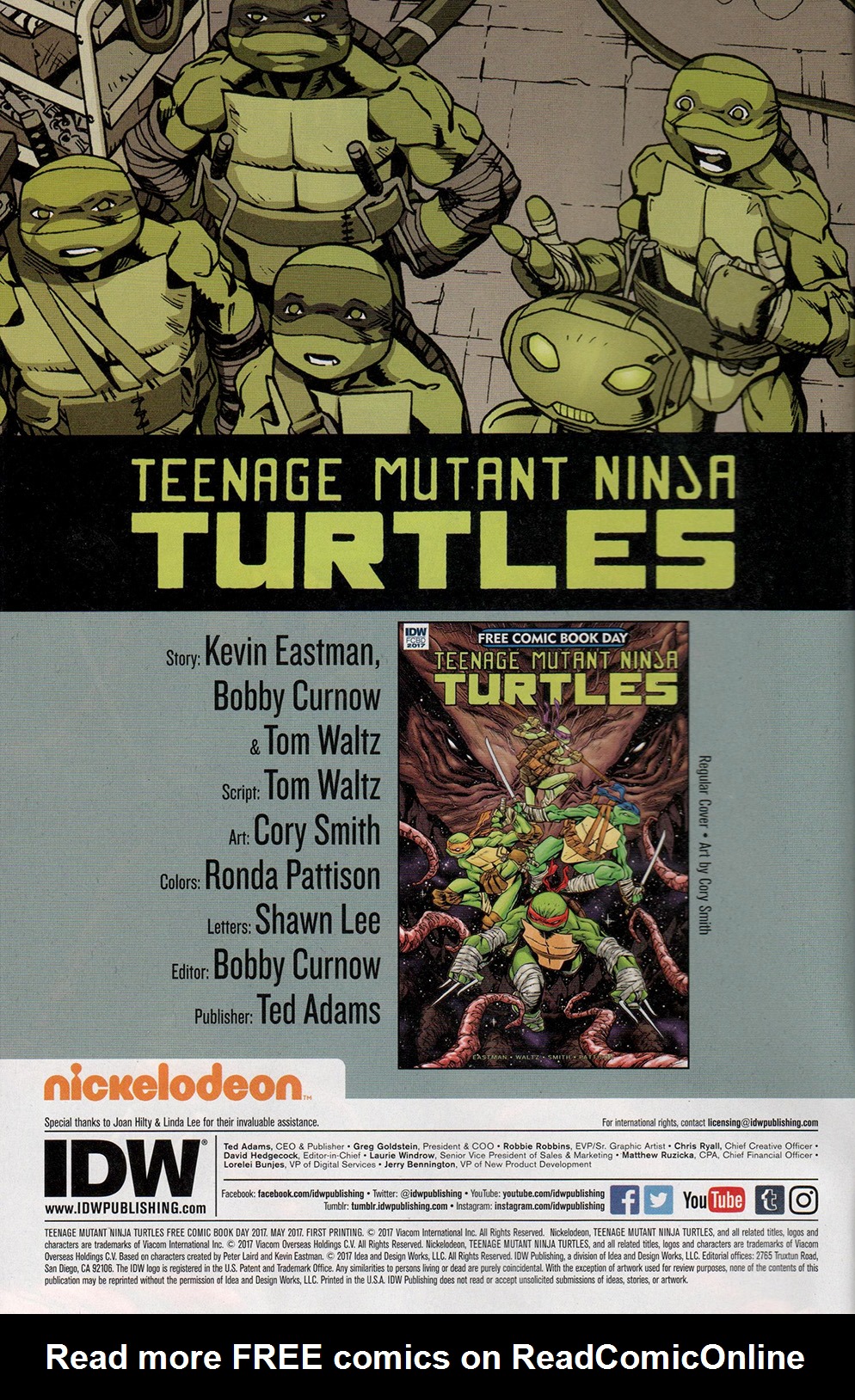 Read online Free Comic Book Day 2017 comic -  Issue # Teenage Mutant Ninja Turtles - 2