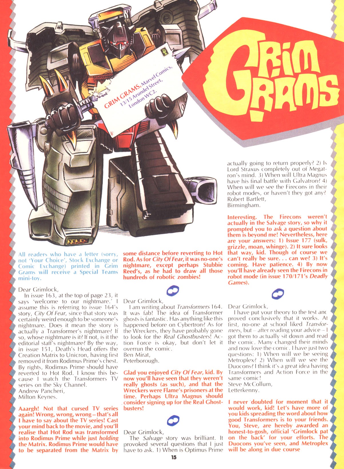Read online The Transformers (UK) comic -  Issue #172 - 14
