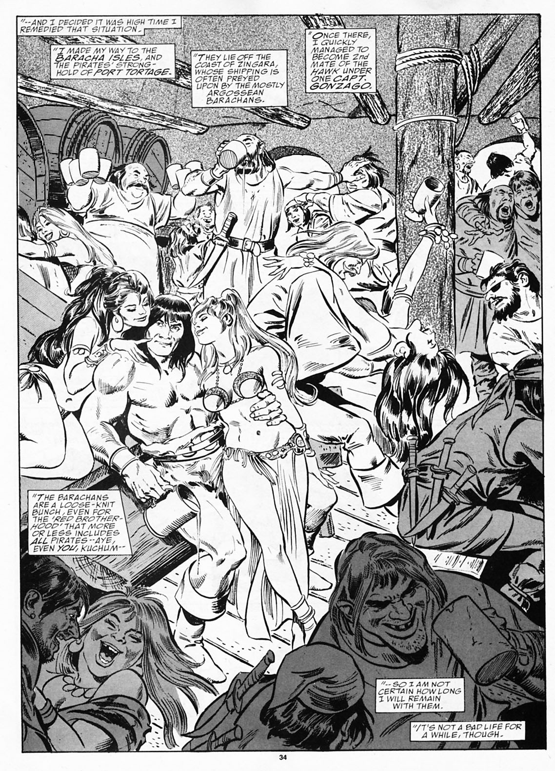 Read online The Savage Sword Of Conan comic -  Issue #190 - 36