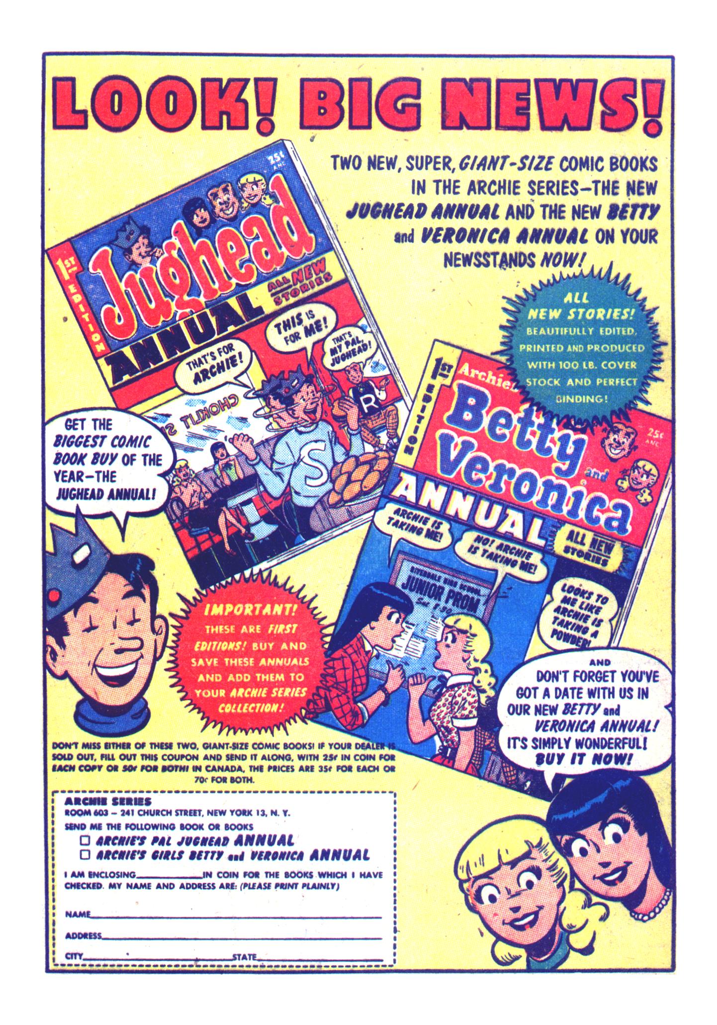 Read online Archie's Pal Jughead Annual comic -  Issue #1 - 14