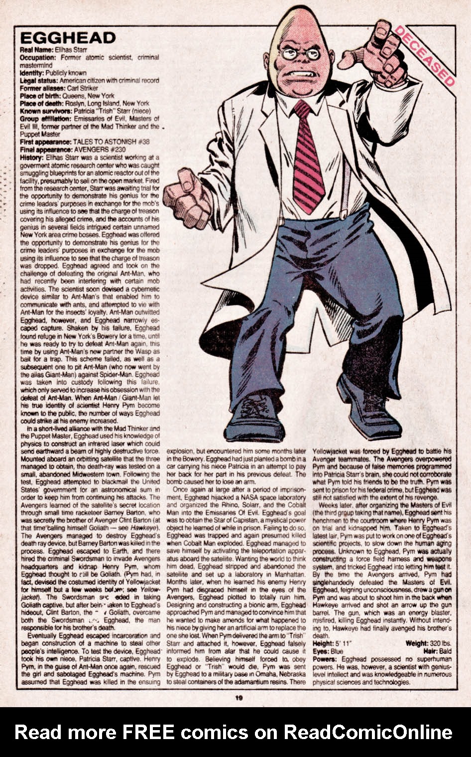 Read online The Official Handbook of the Marvel Universe comic -  Issue #13 - 20