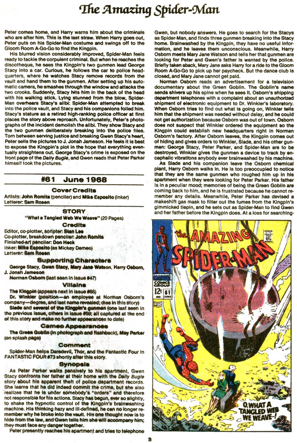 Read online The Official Marvel Index to The Amazing Spider-Man comic -  Issue #3 - 5